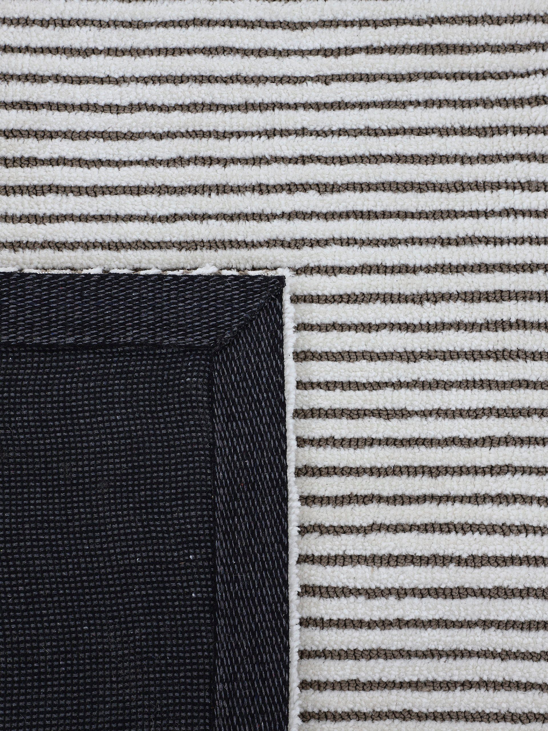 carpetfine Vloerkleed Holly 5 gestreept, hoog-laag structuur, woonkamer