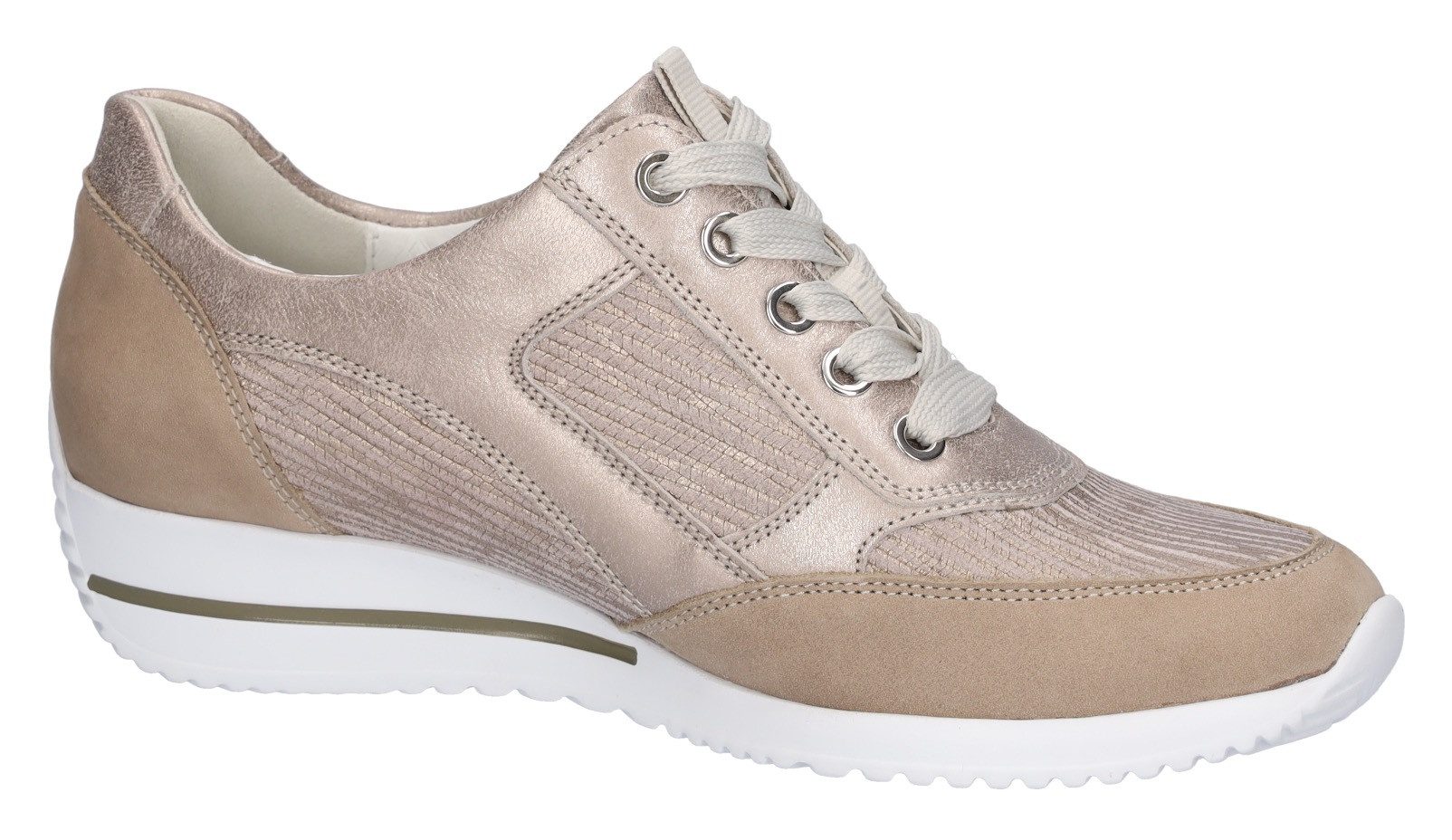 Waldläufer Sneakers met sleehak HIMONA , lage schoen, veterschoen, comfortabele schoen met ritssluiting