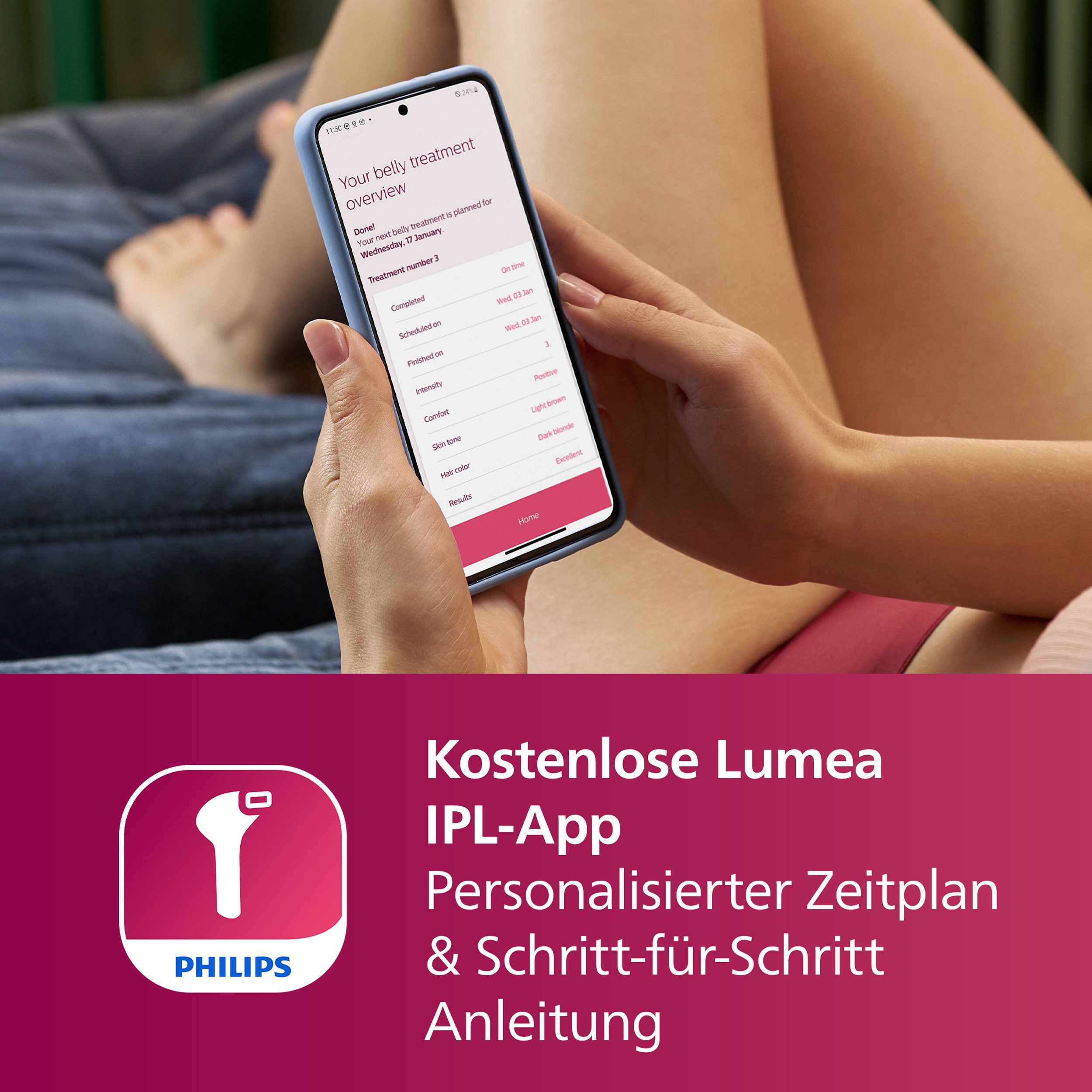 Philips IPL-ontharingsapparaat Lumea S7000 BRI921/00 2 opzetstukken (lichaam en gezicht), inclusief precisietrimmer