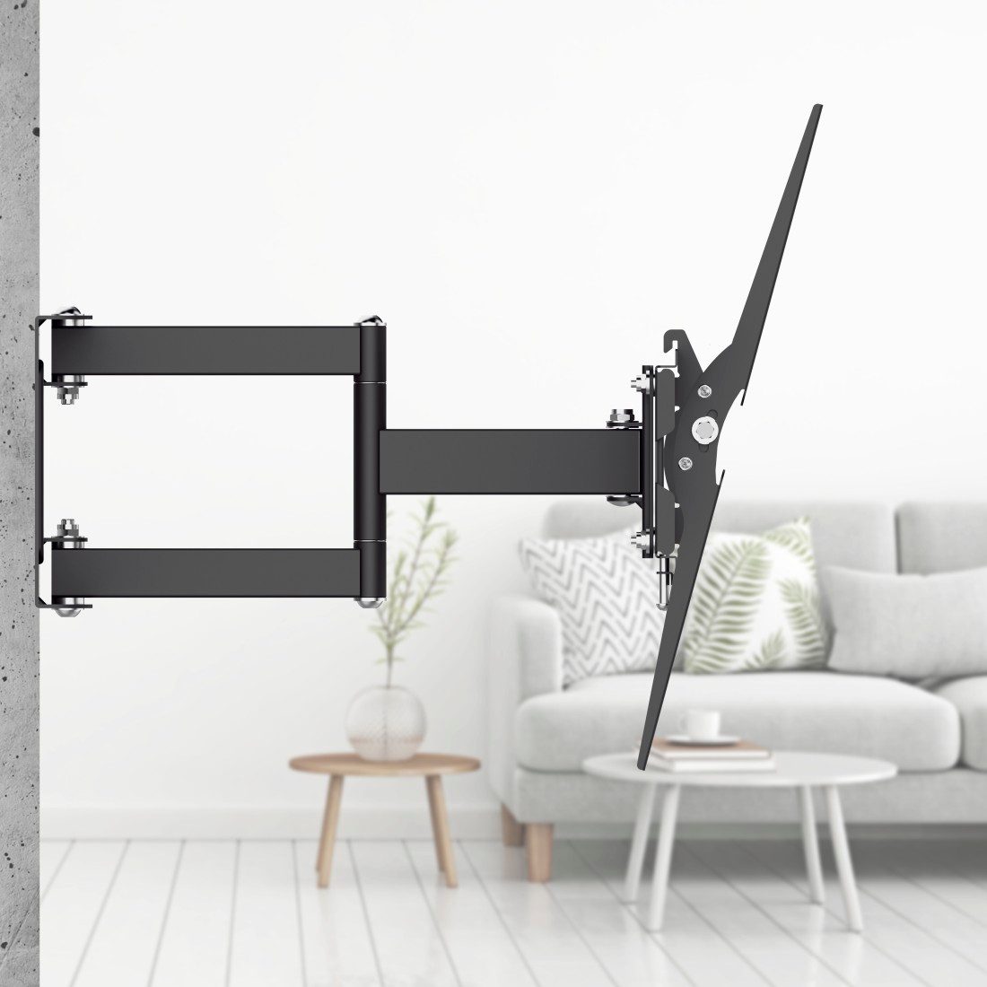 Hama Tv-wandhouder Wandbeugel universeel voor televisies, 32 43 50 55 65 inch, tot 35 kg