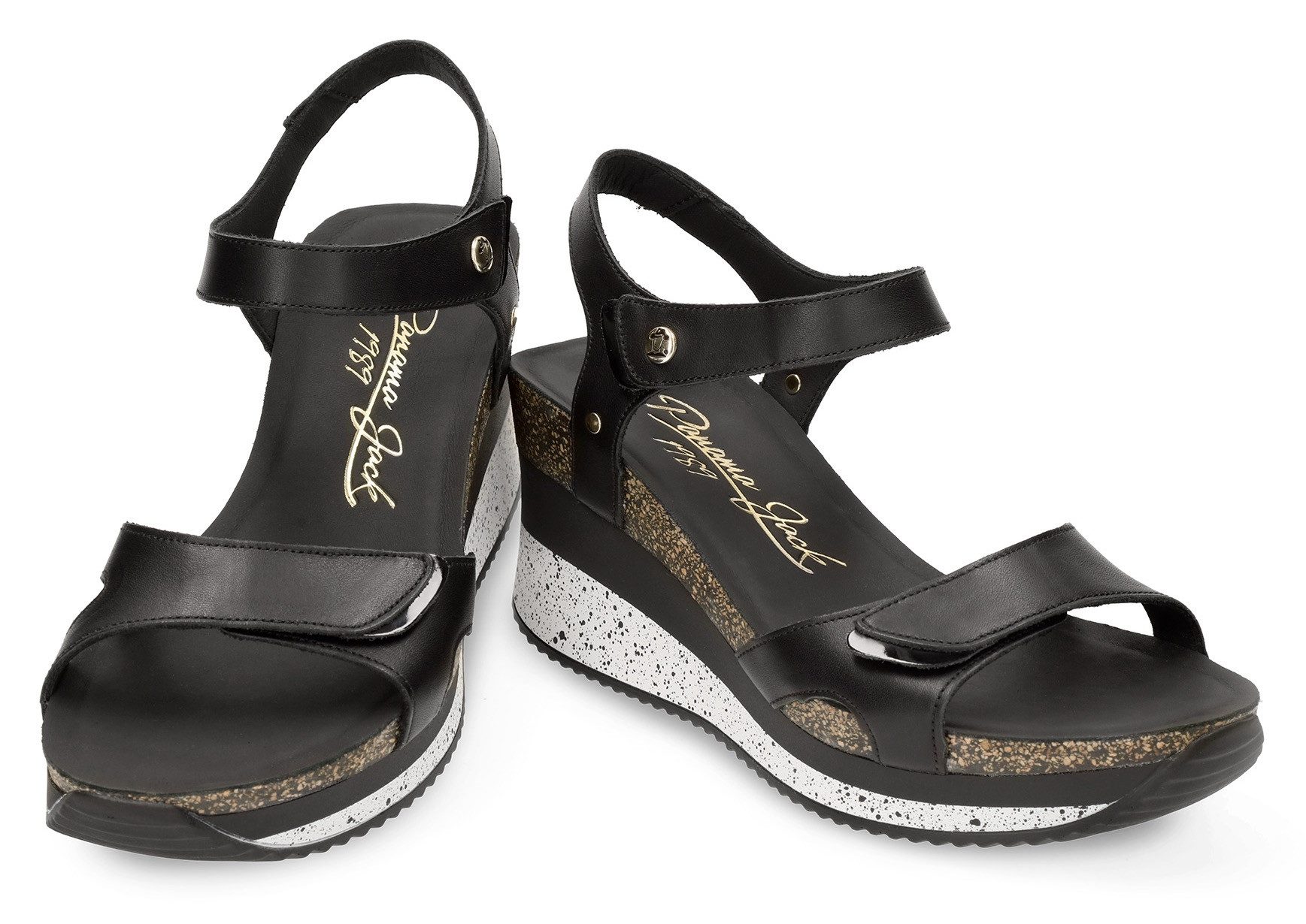 Panama Jack Sleehaksandaaltjes NICA Plateausandalen, sandaal, zomerschoen met zachte leren bovenzool