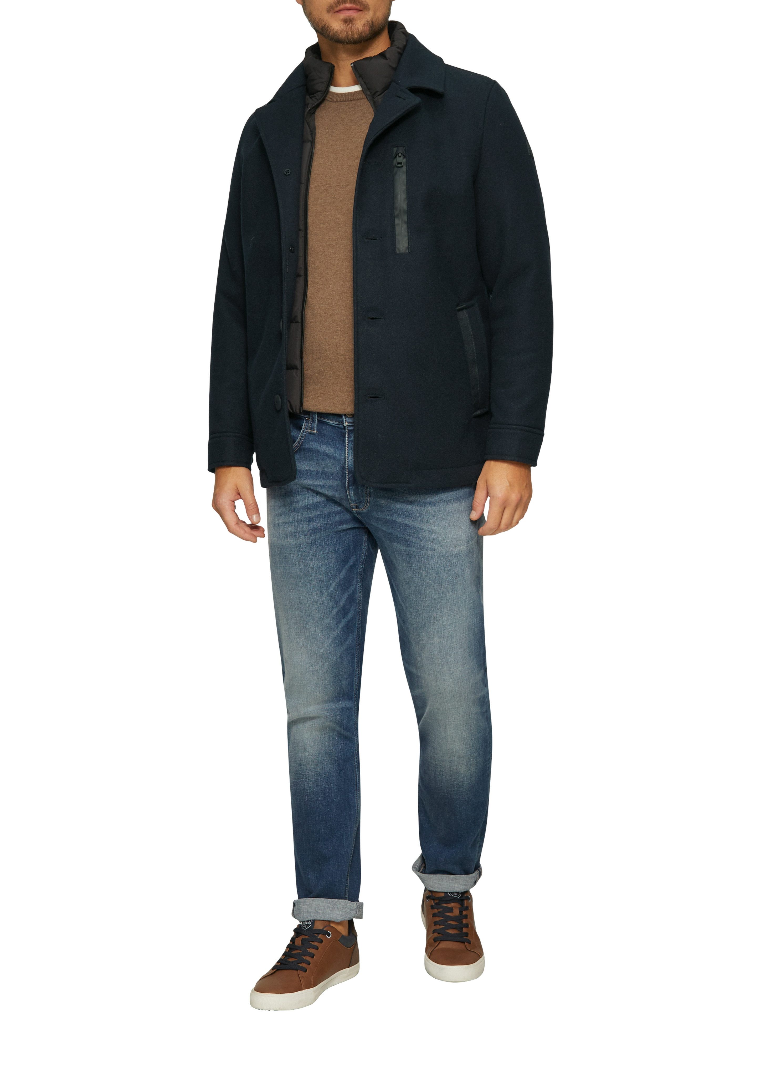s.Oliver Caban met knoopsluiting double-layer-look