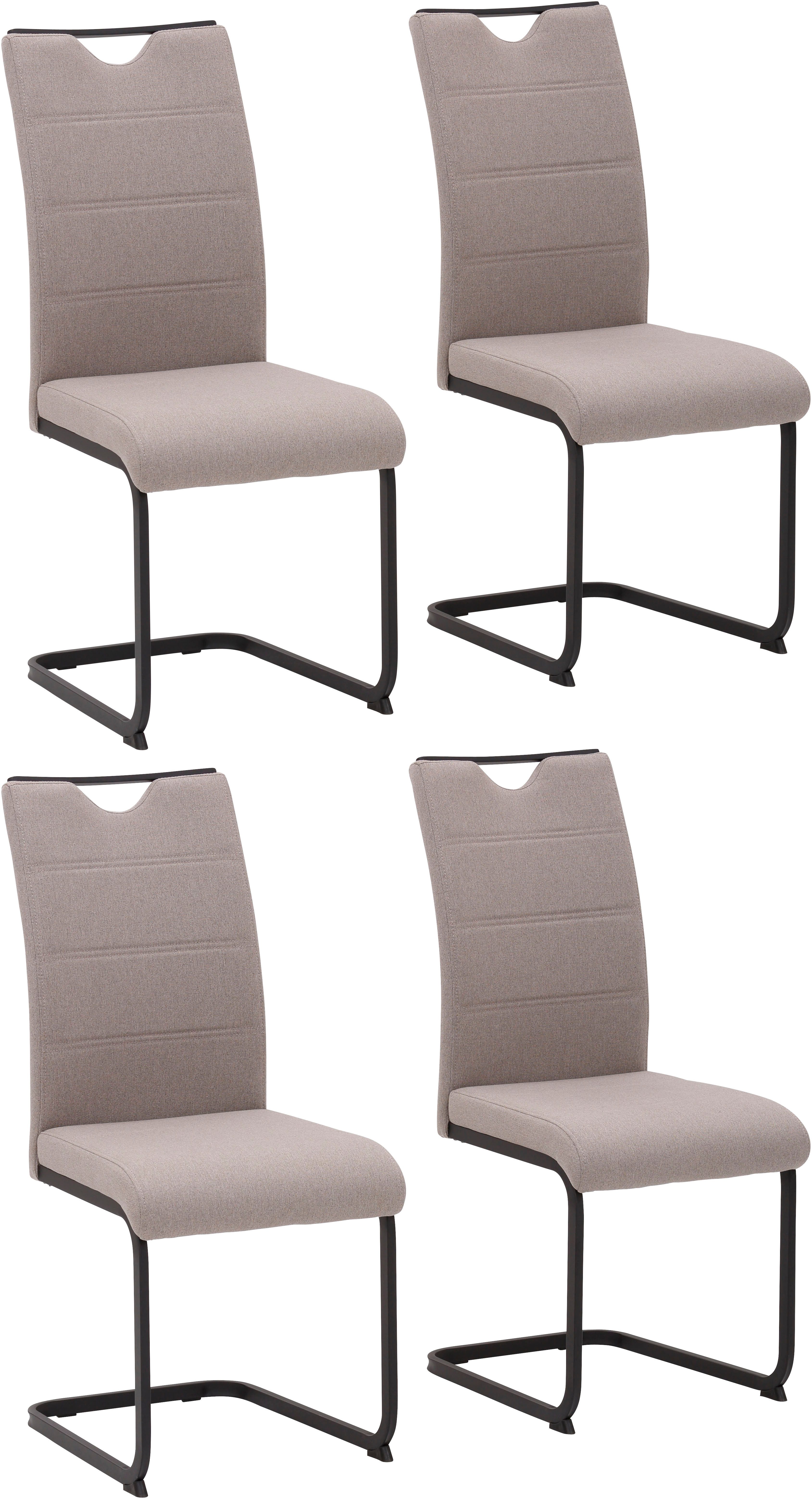 HELA Vrijdragende stoel MARS eetkamerstoel BESTSELLER duurzame & robuuste bekleding, 120 kg draagvermogen, set van 2 en 4 (set) zweefstoelen bruin