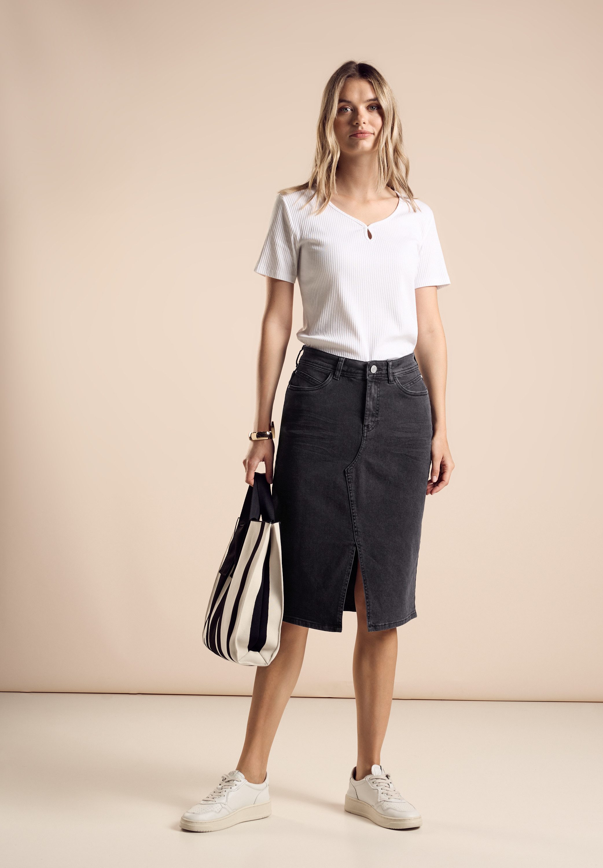 STREET ONE Jeans rok met zakken