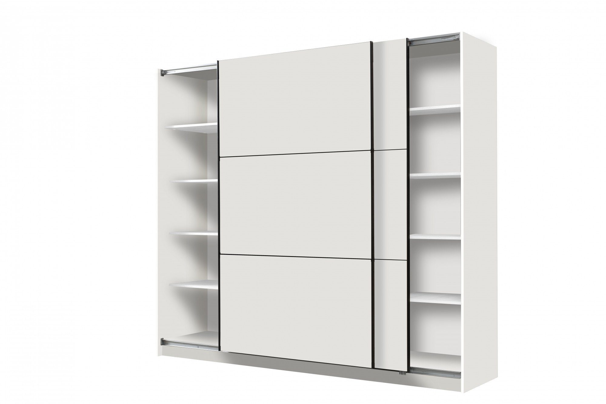 INOSIGN Zweefdeurkast Sierra klassieke kledingkast linnenkast 179 of 217 cm breed met volledige binnenindeling, fsc®-gecertificeerd houtmateriaal