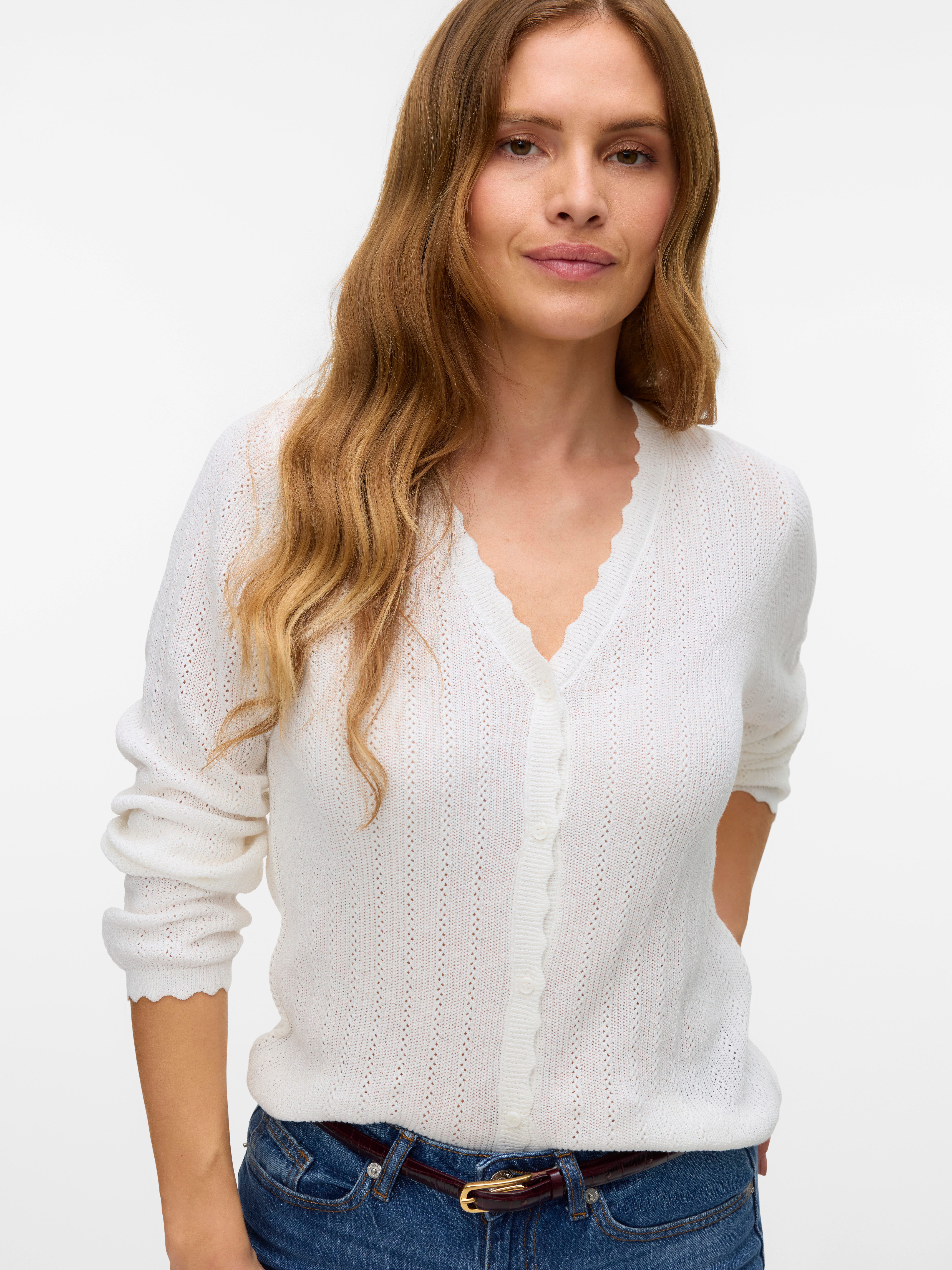Vero Moda Vest VMLUXLIGHT POINTELLE LS V-HALS CARDIGAN
