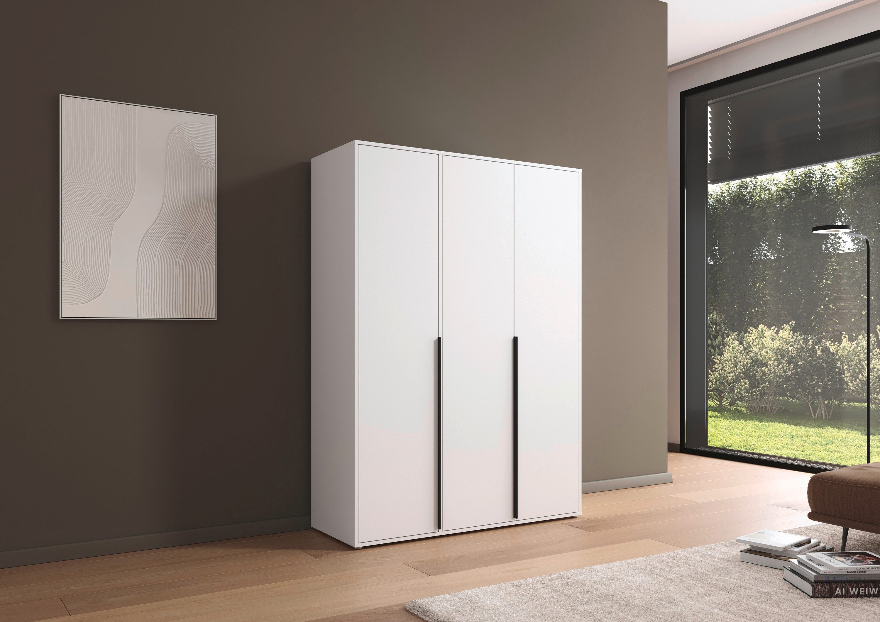 rauch Draaideurkast Kledingkast Kast Garderobe Wasmand NAGATA veel Opbergruimte met moderne stanggrepen in grijs metallic topseller made in germany