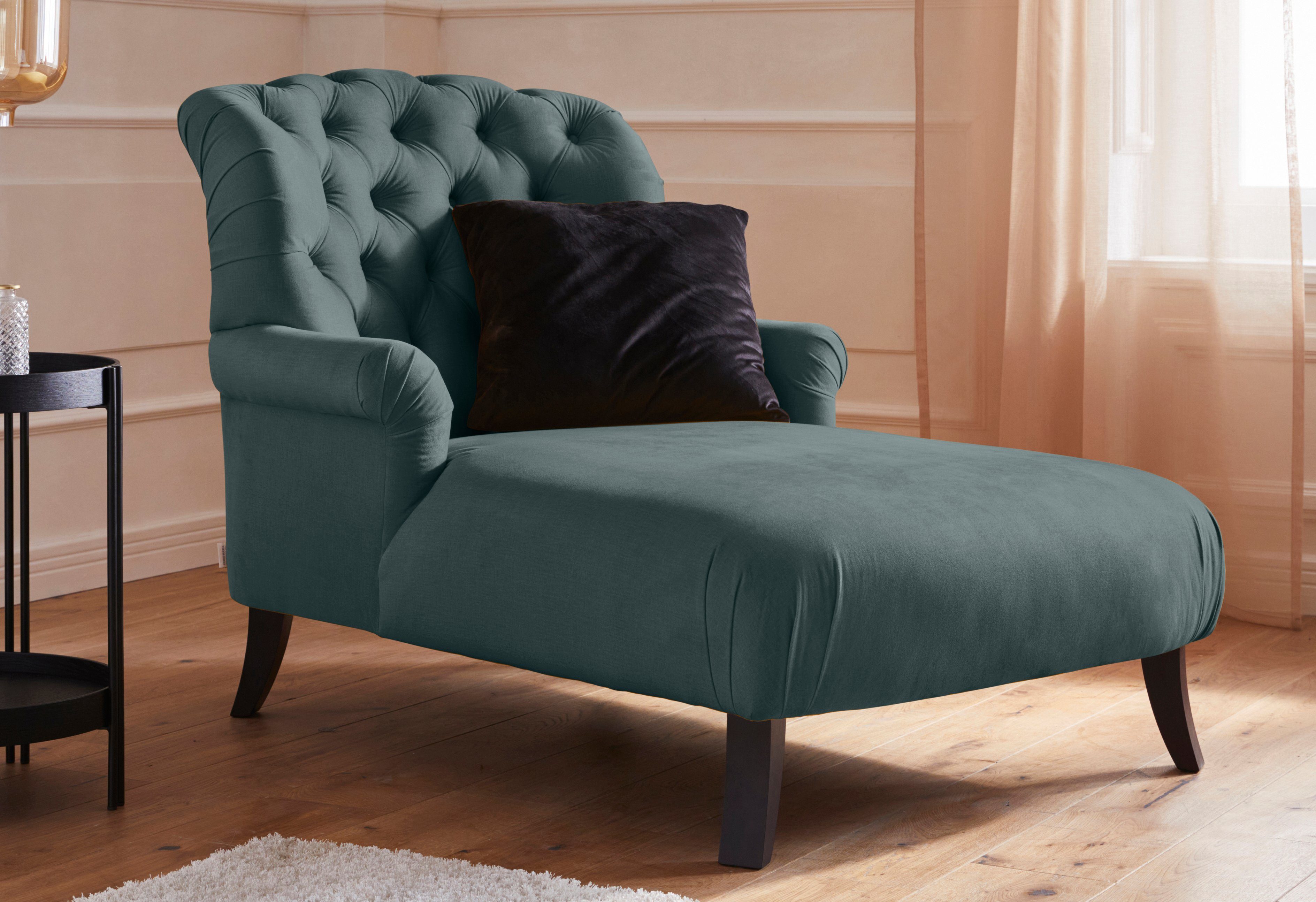 Guido Maria Kretschmer Home&Living Loveseat Amiens fauteuil loungefauteuil met prachtige capitonnage achter fauteuils groen