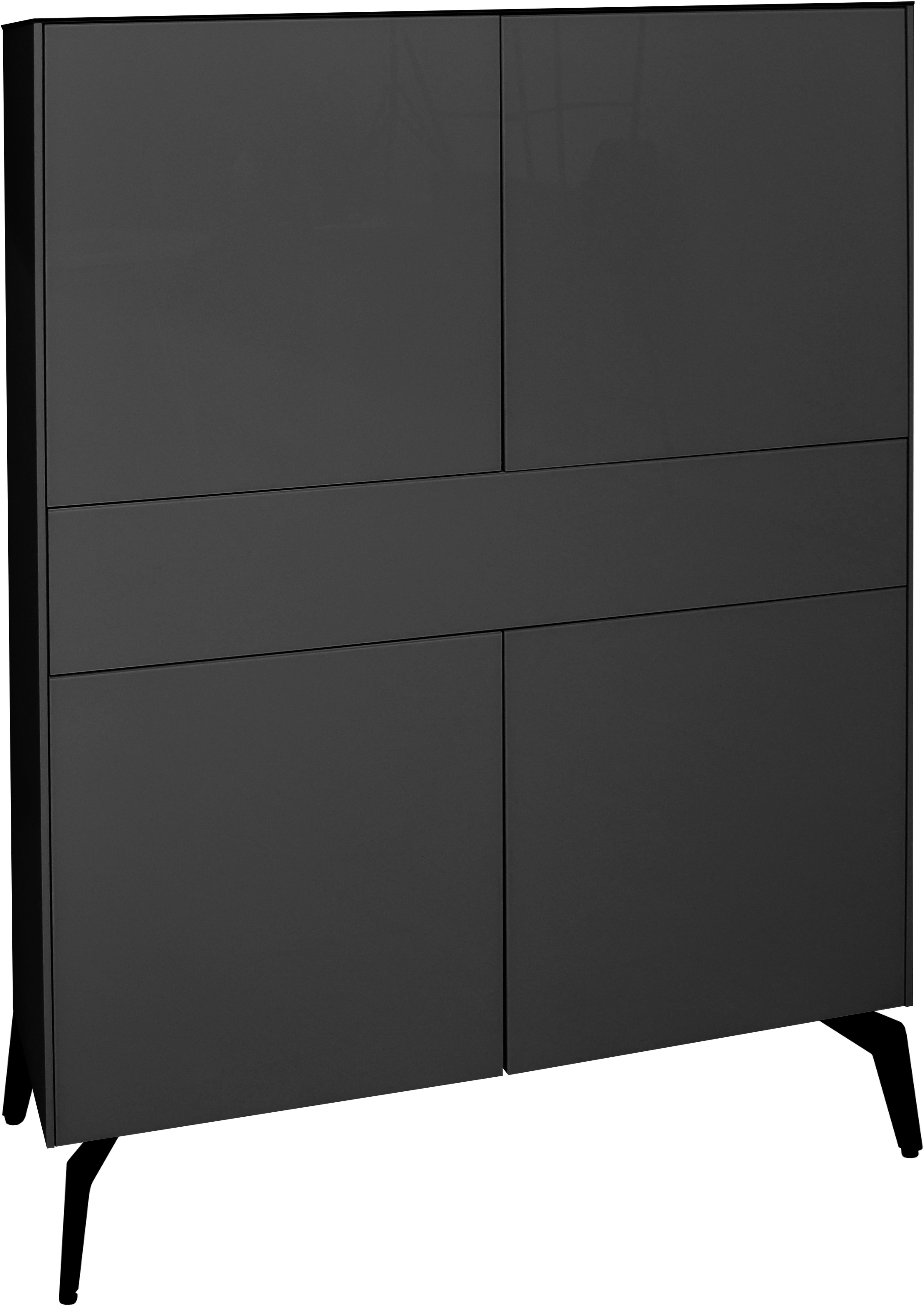 Mäusbacher Highboard Imola BESTSELLER! Mäusbacher highboard, breedte 121 cm, met glazen front en glazen blad highboards grijs