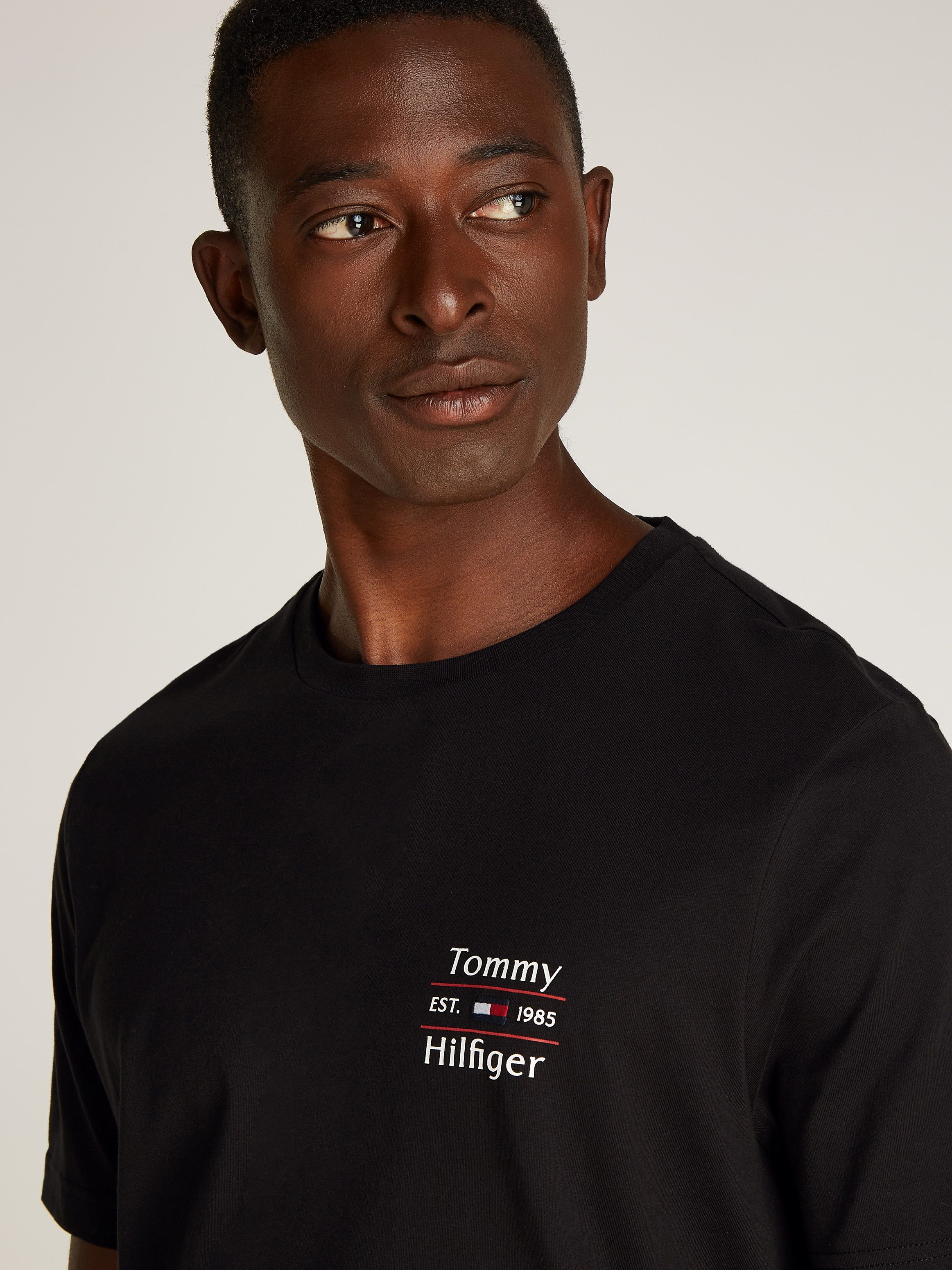 Tommy Hilfiger Shirt met ronde hals HILFIGER STACK TEE