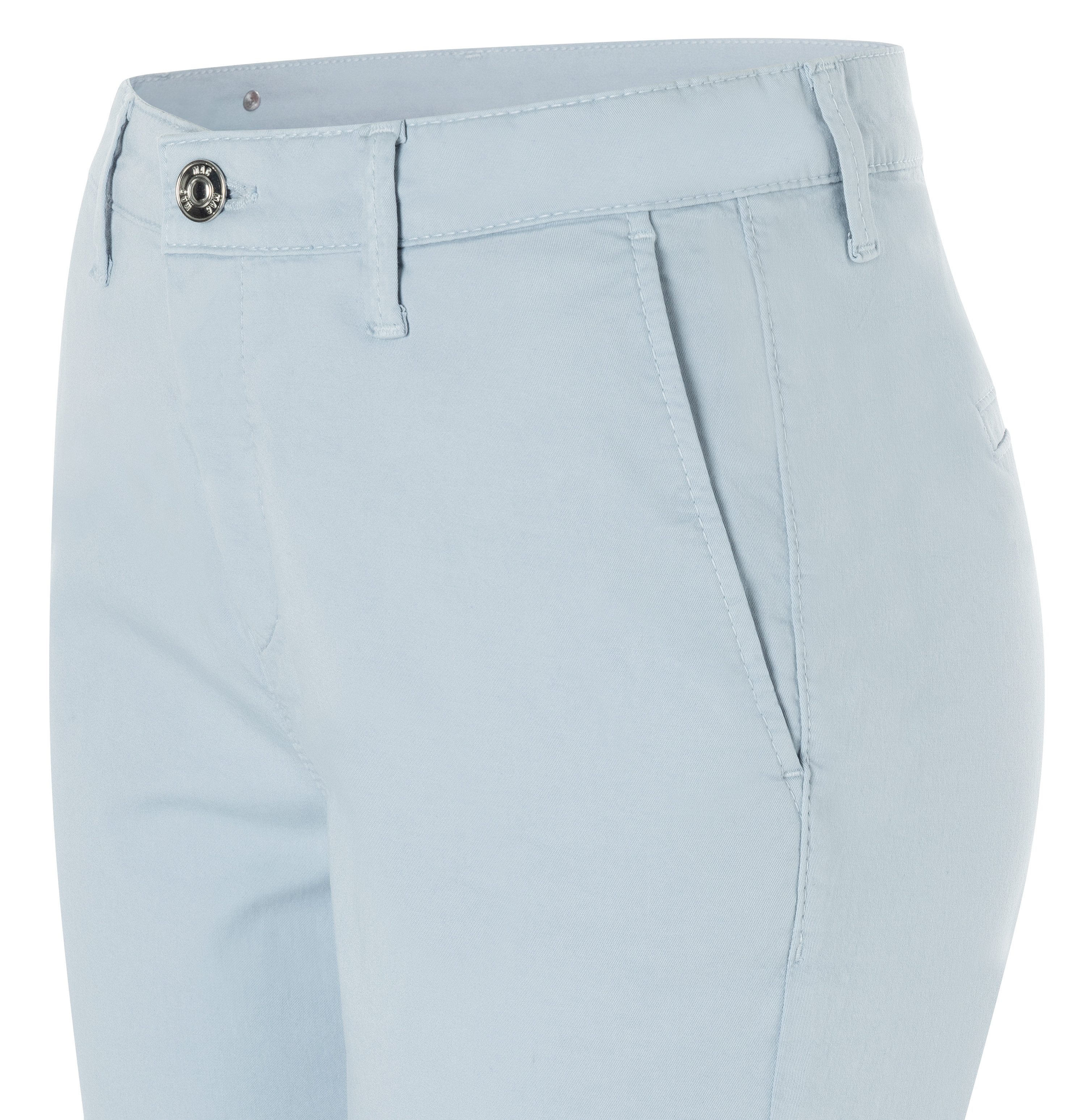 MAC Chino turn up met subtiele glans, elegant en sportief tegelijk