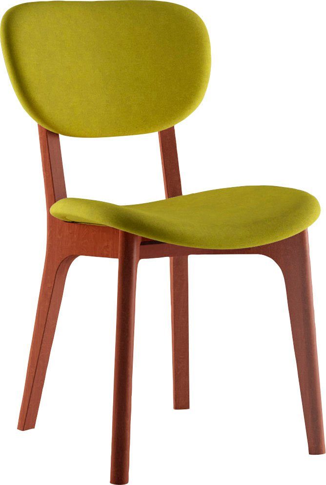 INOSIGN Stoel COZY Made in Italy Frame in beuken, kersen- of notenhout, massief hout, designstoel (set, 2 stuks)