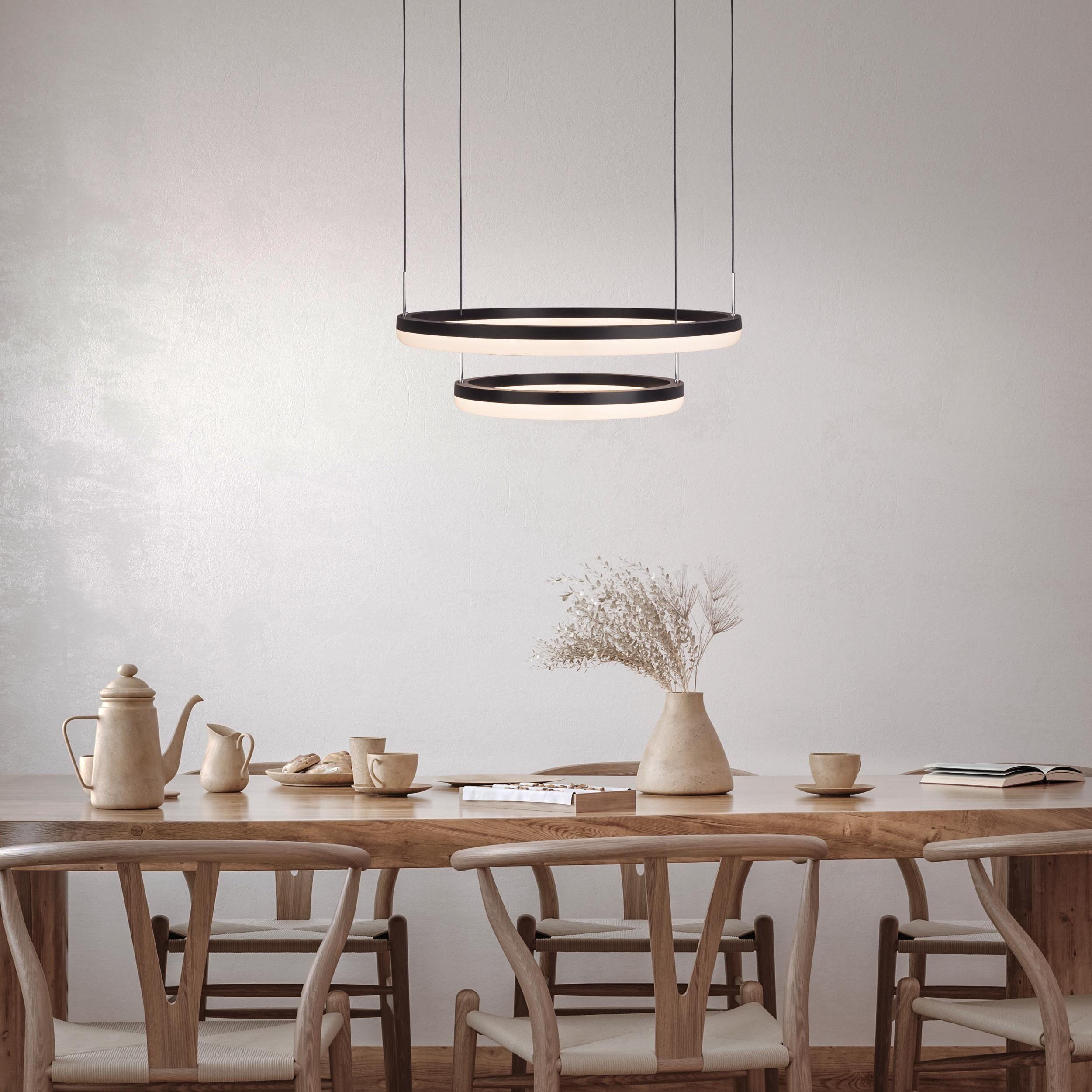 näve Led-hanglamp Circulo CCT-kleurwisselaar, achtergrondverlichting, geheugenfunctie, nachtlicht (2 stuks)