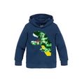 kidsworld hoodie met leuke dino van omkeerbare pailletten blauw