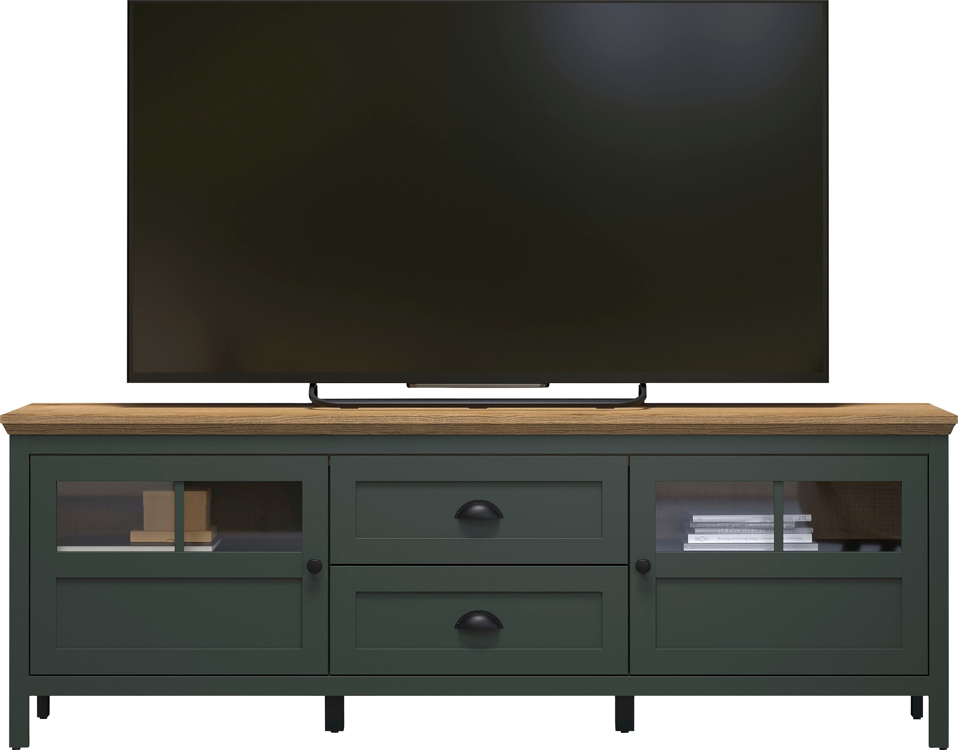 Home affaire Tv-meubel Vienna Lowboard met verlichting en volledig uittrekbare lade - B/D/H 184/45/64 cm (1 stuk)