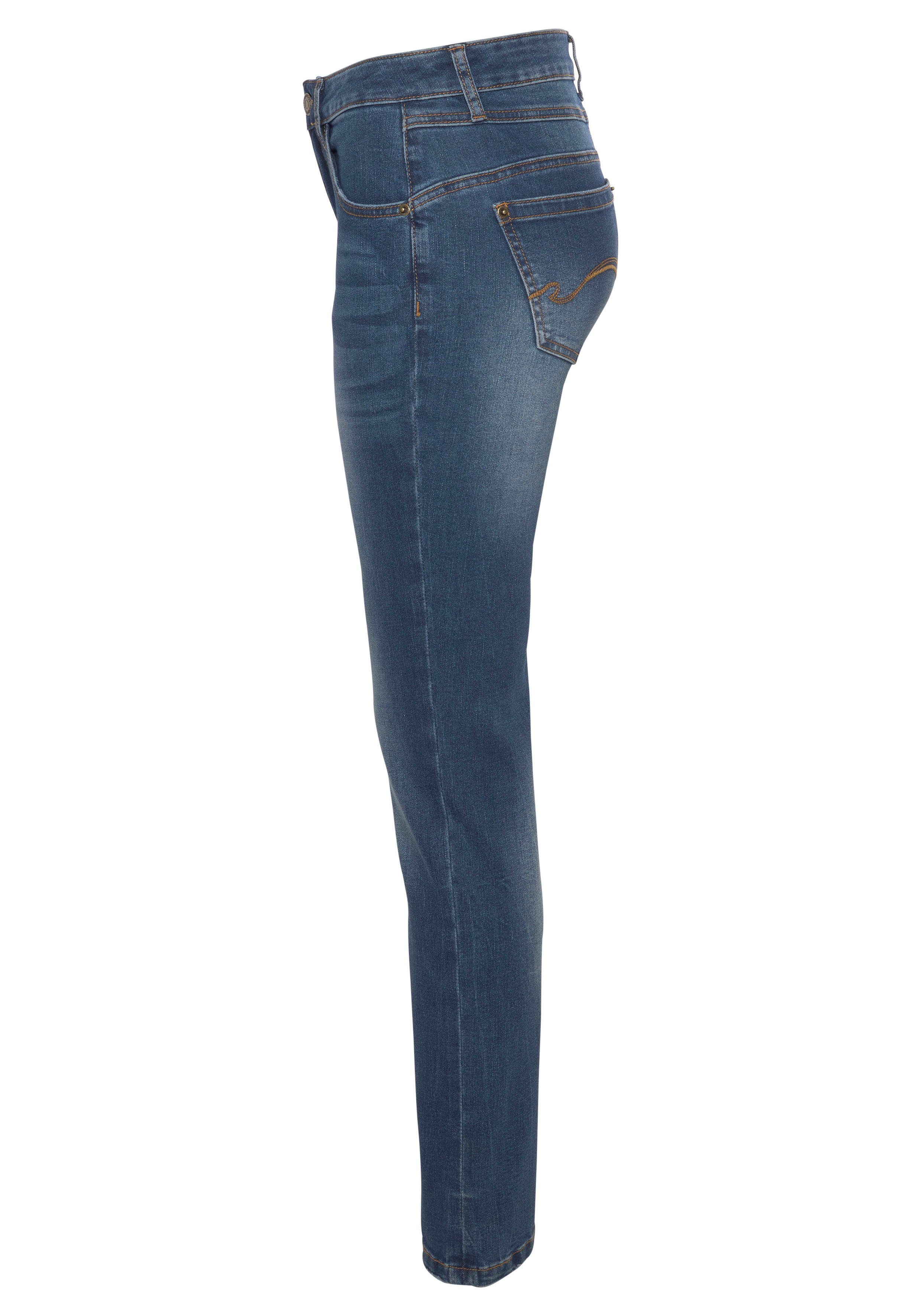 KangaROOS Relax fit jeans RELAX-FIT HIGH WAIST enkelvrije snit, omrolbare broekspijpen