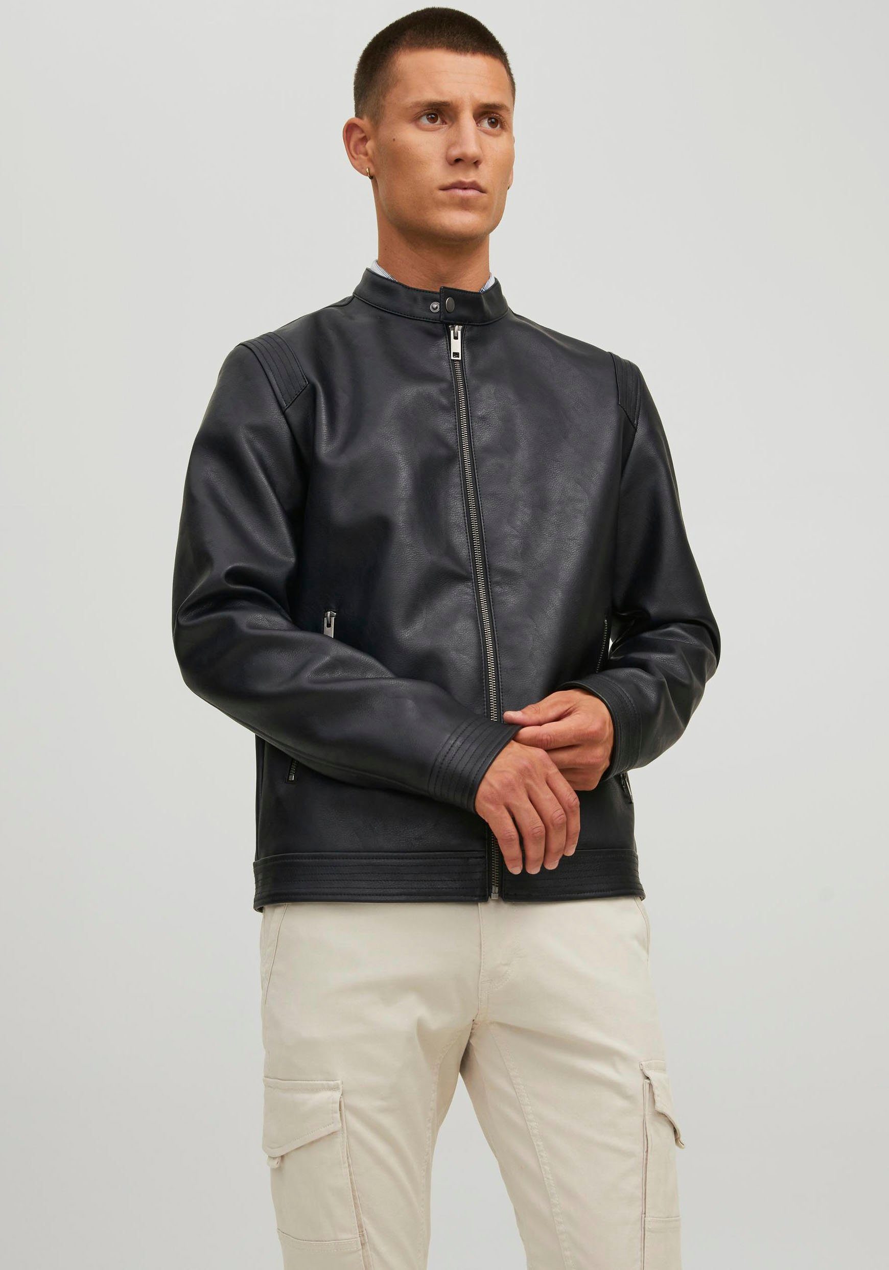 Jack & Jones Bikerjack JJEROCKY CLEAN JACKET NOOS