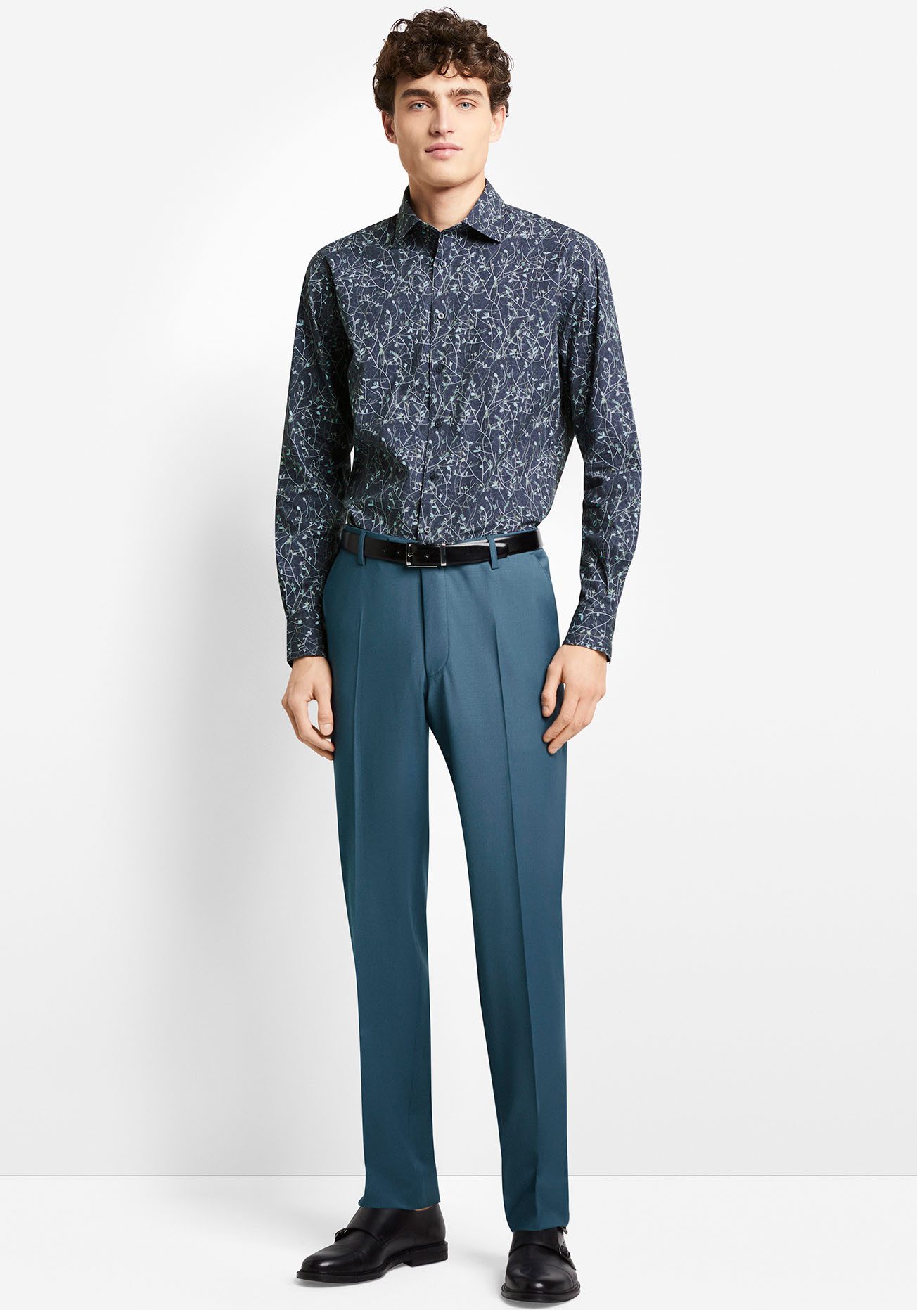 Cinque Pantalon met vouw CIMONOPOLI-H met gestempeld logo