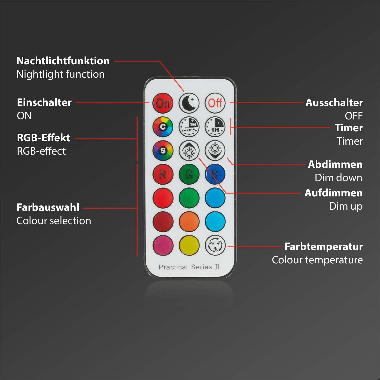 Briloner Leuchten Ledinbouwlamp 3-pack LED inbouwlampen RGB-CCT, chroom-mat 3-delige set led inbouwspots plafond, rgb inbouwlampen cct, led bad