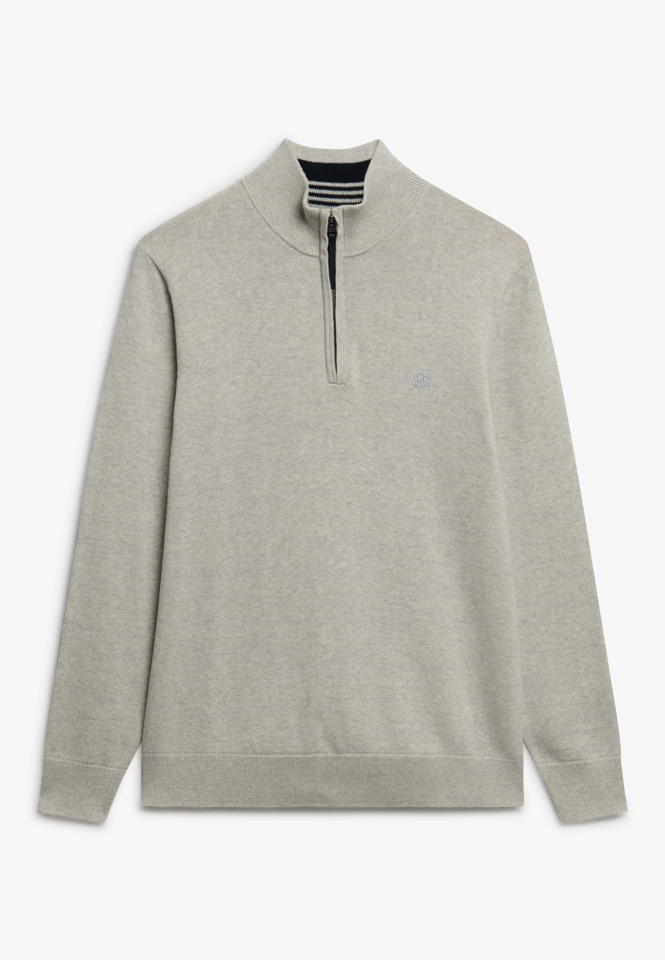 Superdry Gebreide trui ESSENTIALS COTTON HALF ZIP