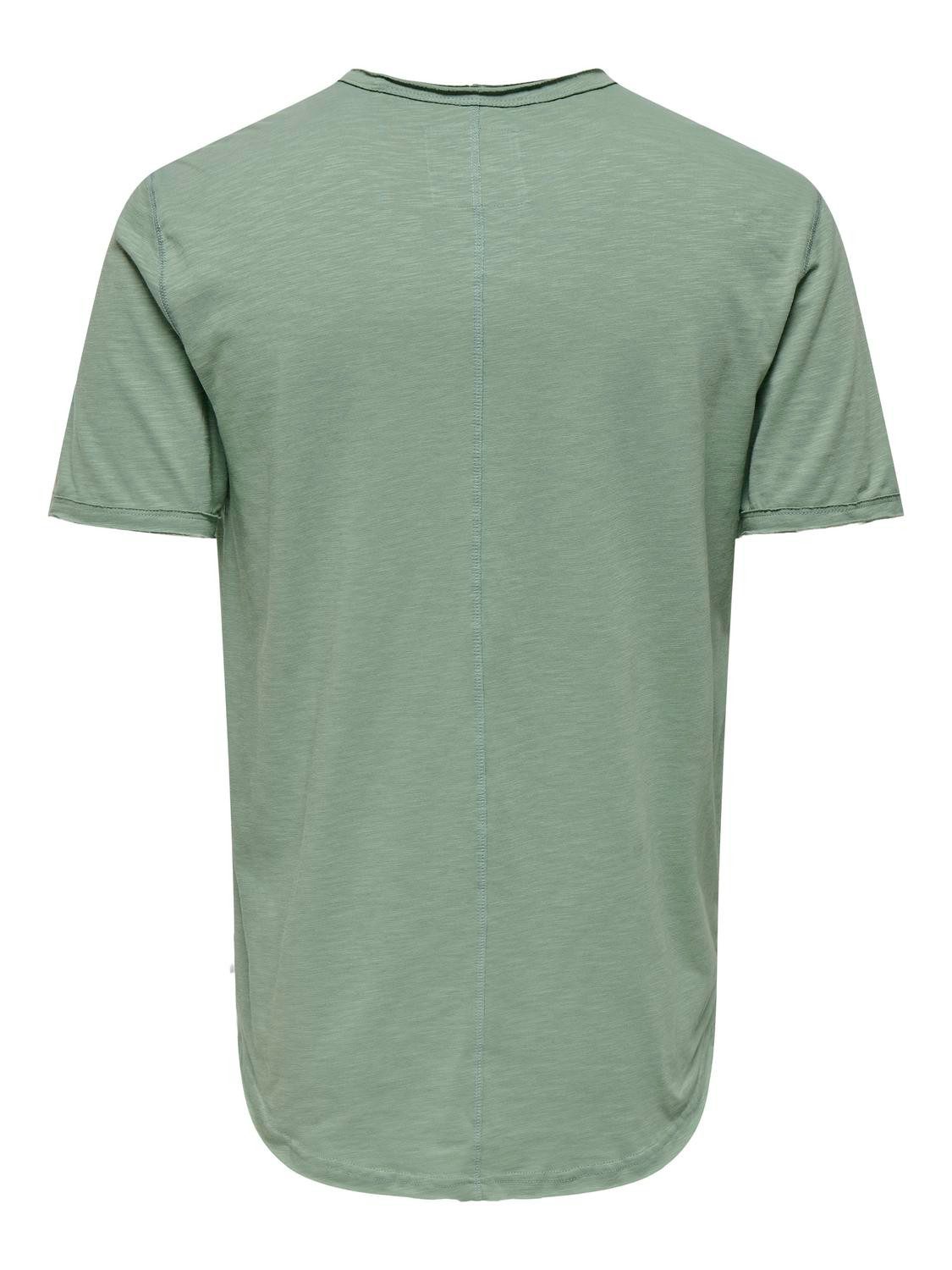 ONLY & SONS Shirt met ronde hals ONSBENNE LONGY SS TEE NF 7822 NOOS