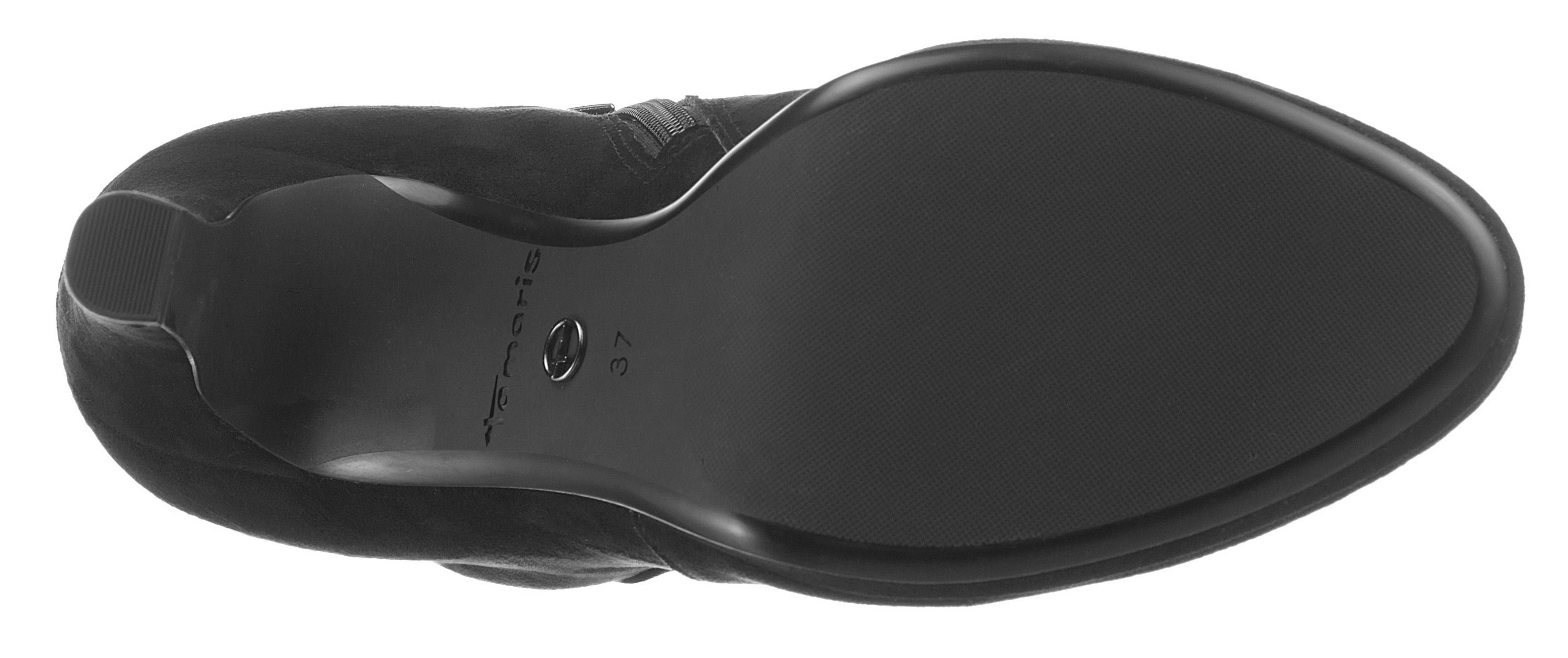 Tamaris Highheel-laarsjes avondmode, hoge hakken, enkellaarzen in vrouwelijke look