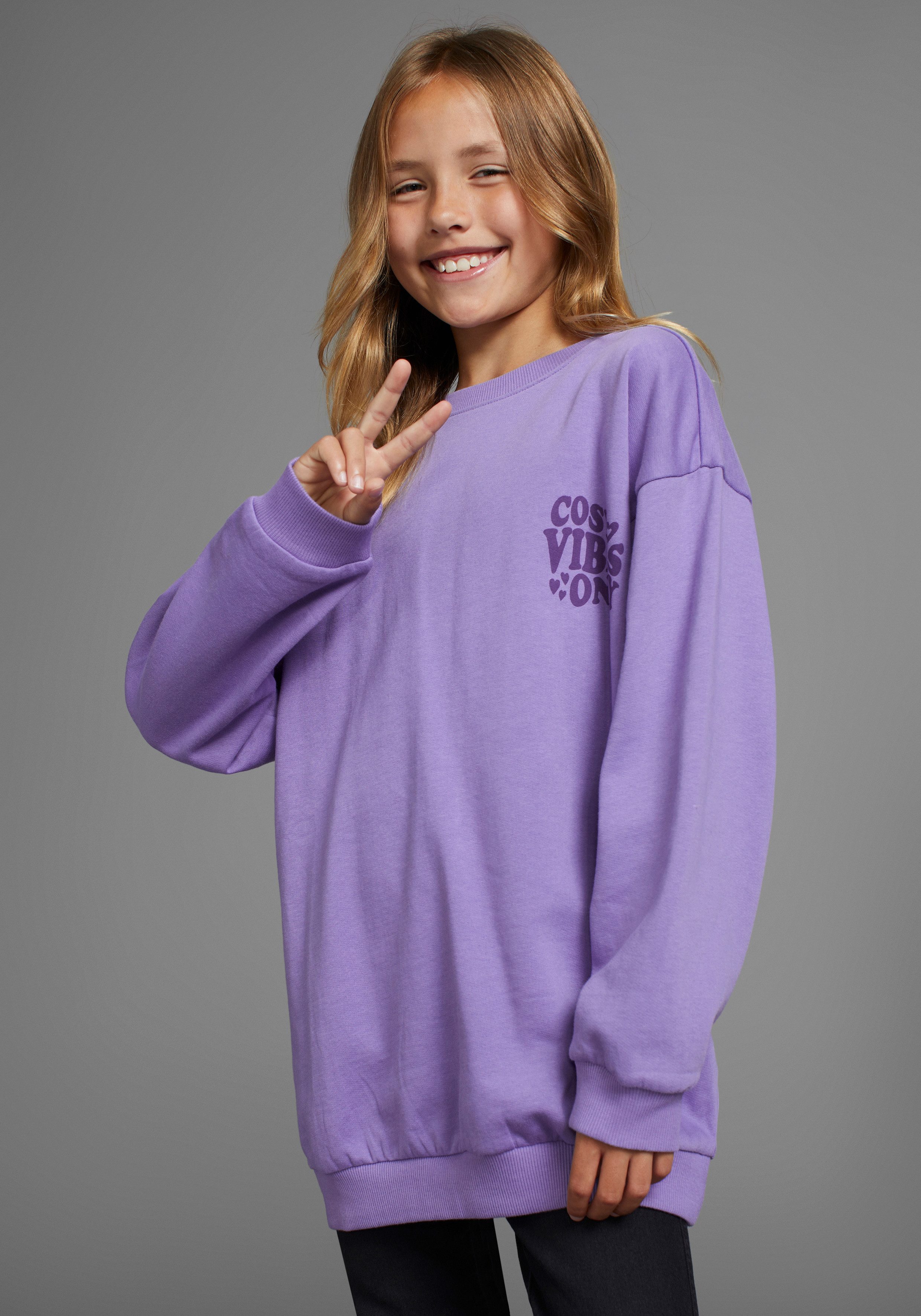 KIDSWORLD Sweatshirt Rugprint Sweatshirt in comfortabele vorm voor meisjes