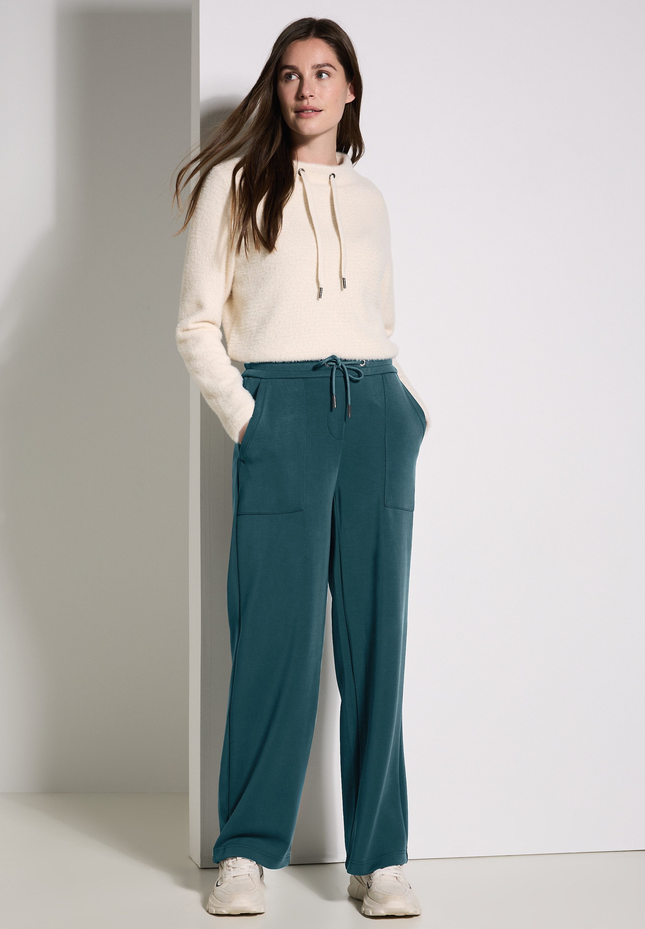 Cecil Stoffen broek Style Neele met wijde pijpen