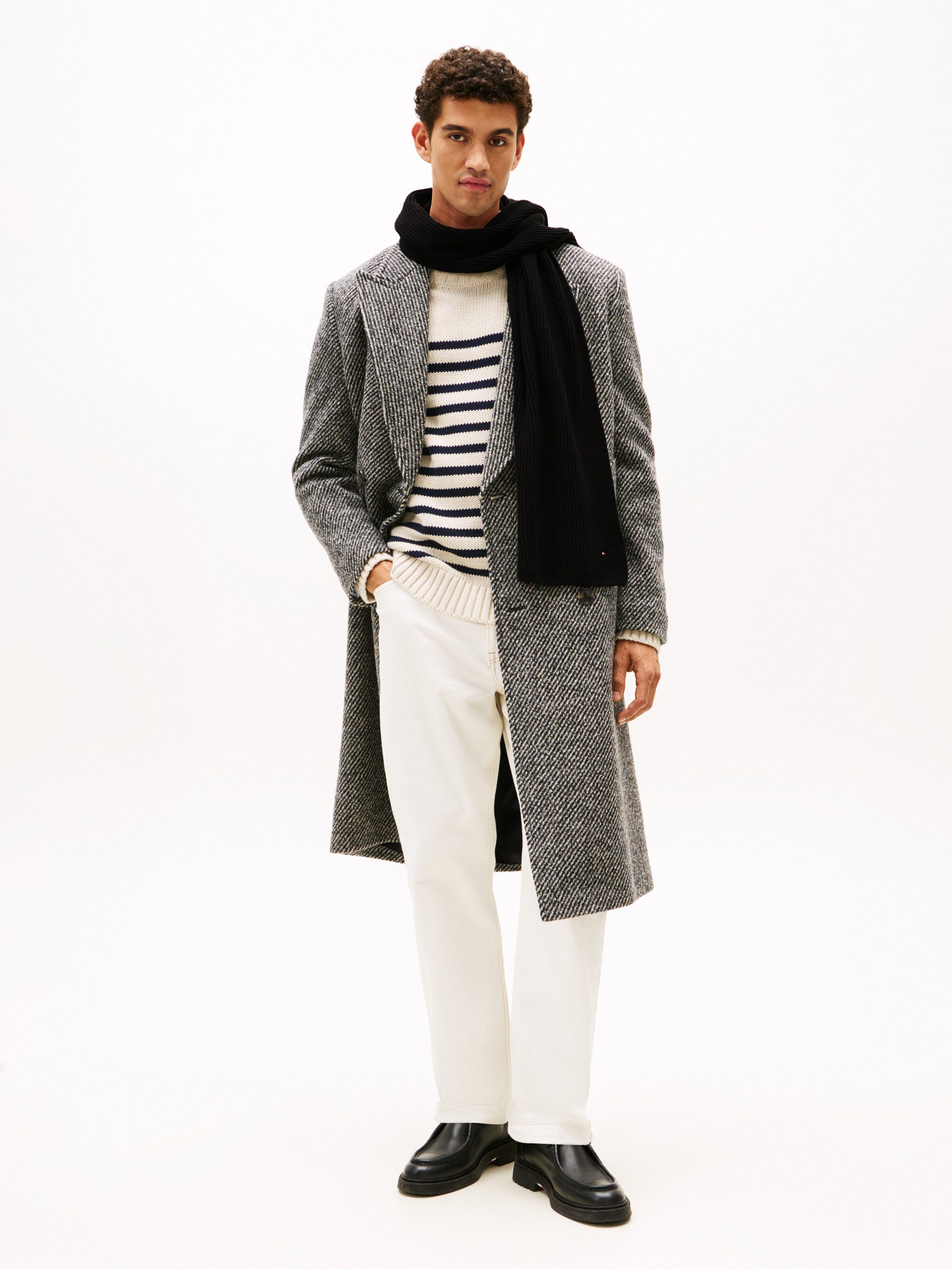 Tommy Hilfiger Gebreide sjaal TH FLAG PIMA COTTON CASH SCARF