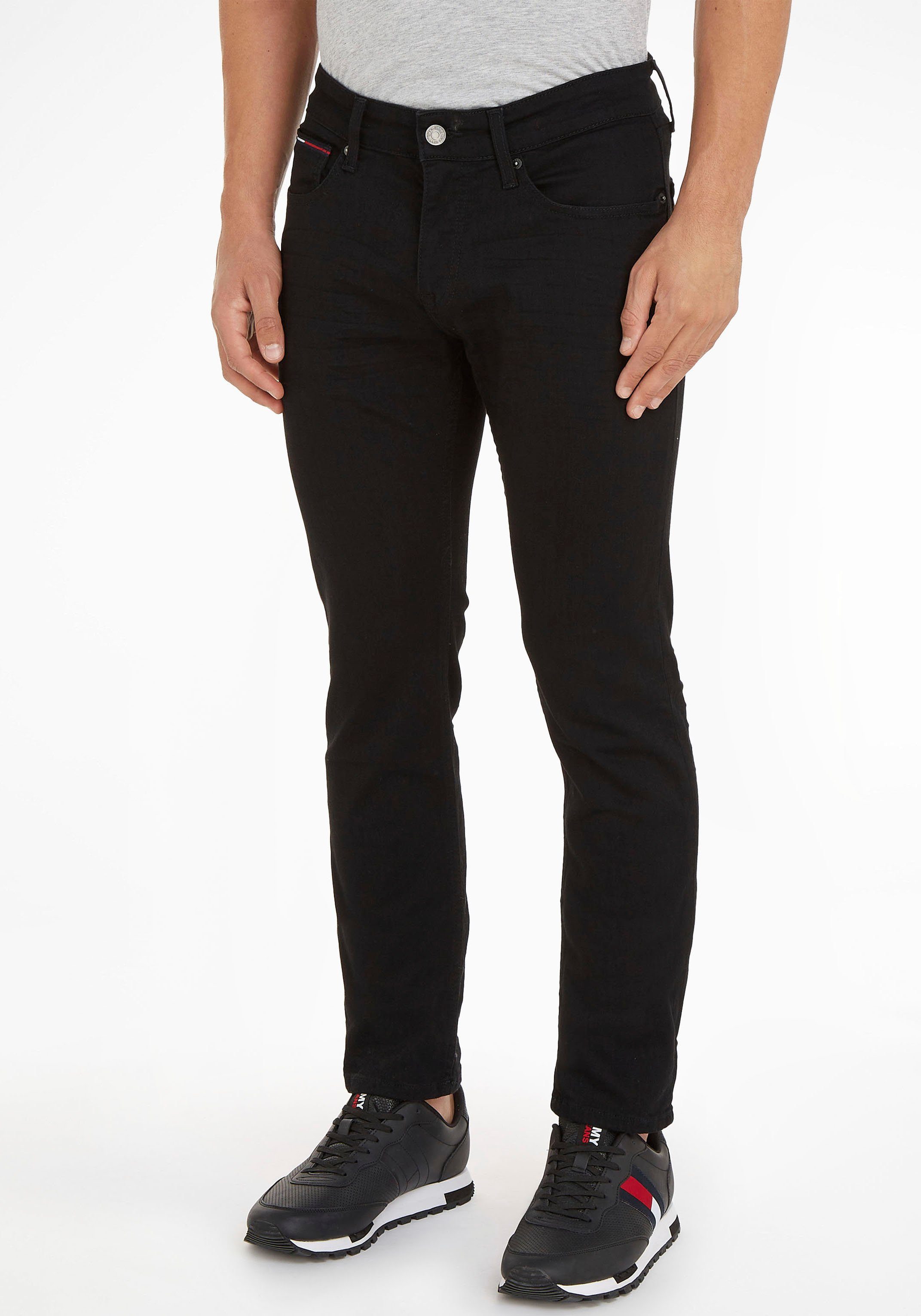TOMMY JEANS Slim fit jeans SLIM SCANTON heren slim fit jeans maat 33 zwart