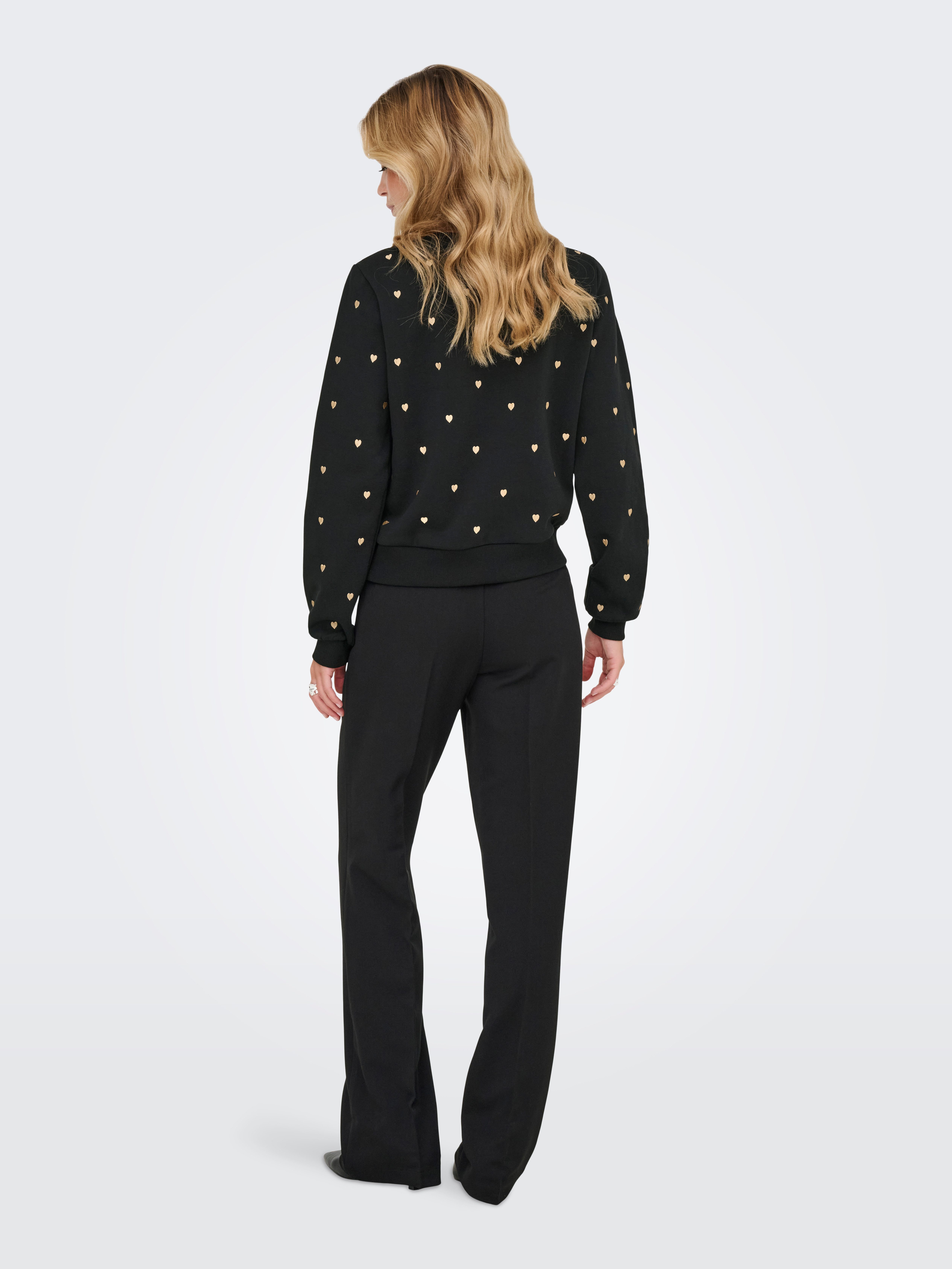 Only Sweatshirt ONLATIKA L/S O-NECK GLITTER EMB. BOX SWT