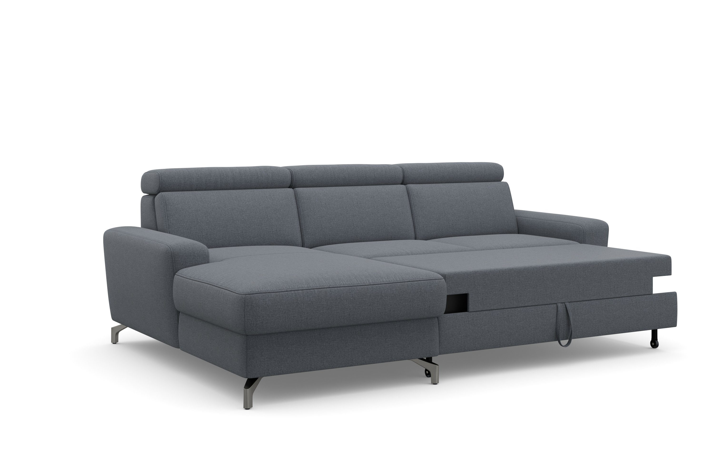 sit&more Hoekbank Scarlett L-vorm met verstelbare hoofdsteun, naar keuze met slaapfunctie, bedkist