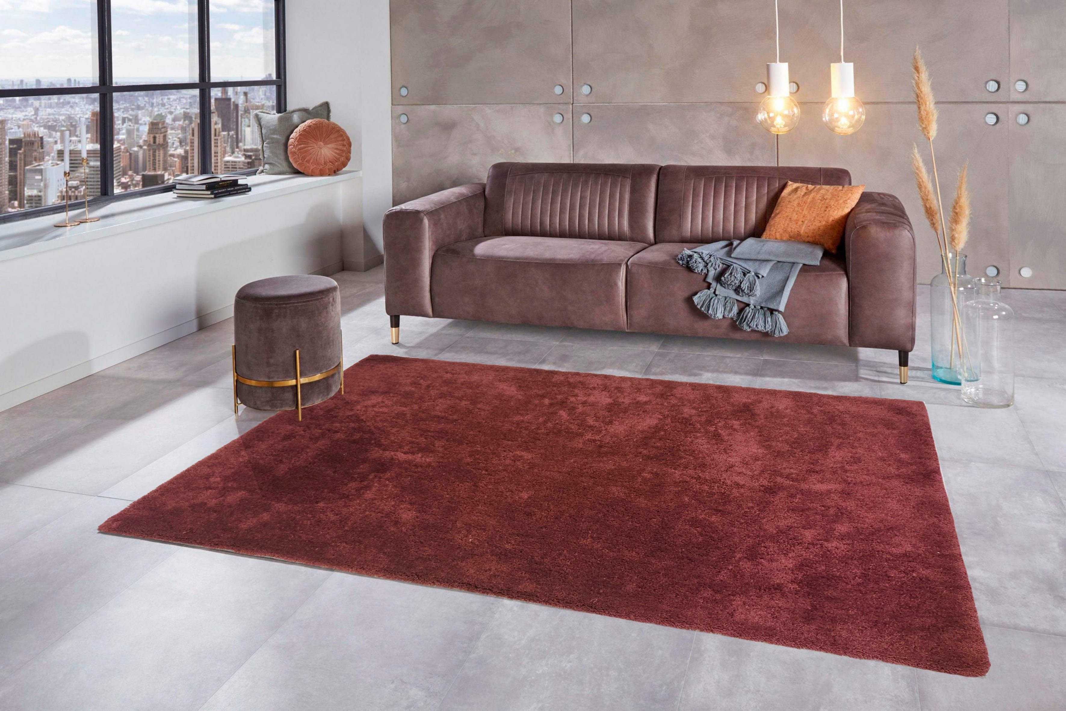 LeGer Home by Lena Gercke Hoogpolig vloerkleed Lucia zachte vloerkleden, behaaglijk, woonkamer, slaapkamer, kinderkamer