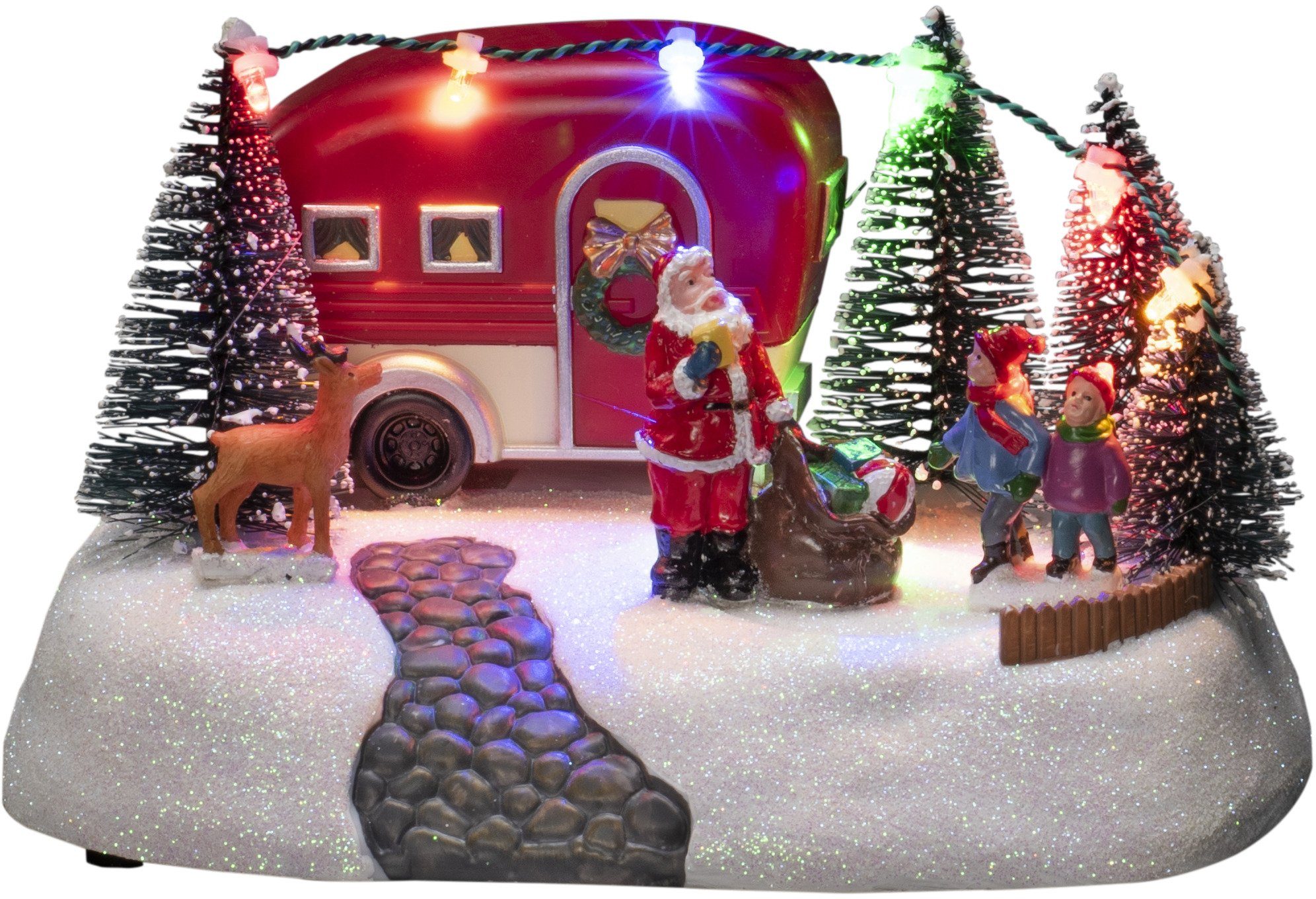 Konstsmide 4238-000 LED-decor Caravan met kerstman Meerkleurig LED Bont