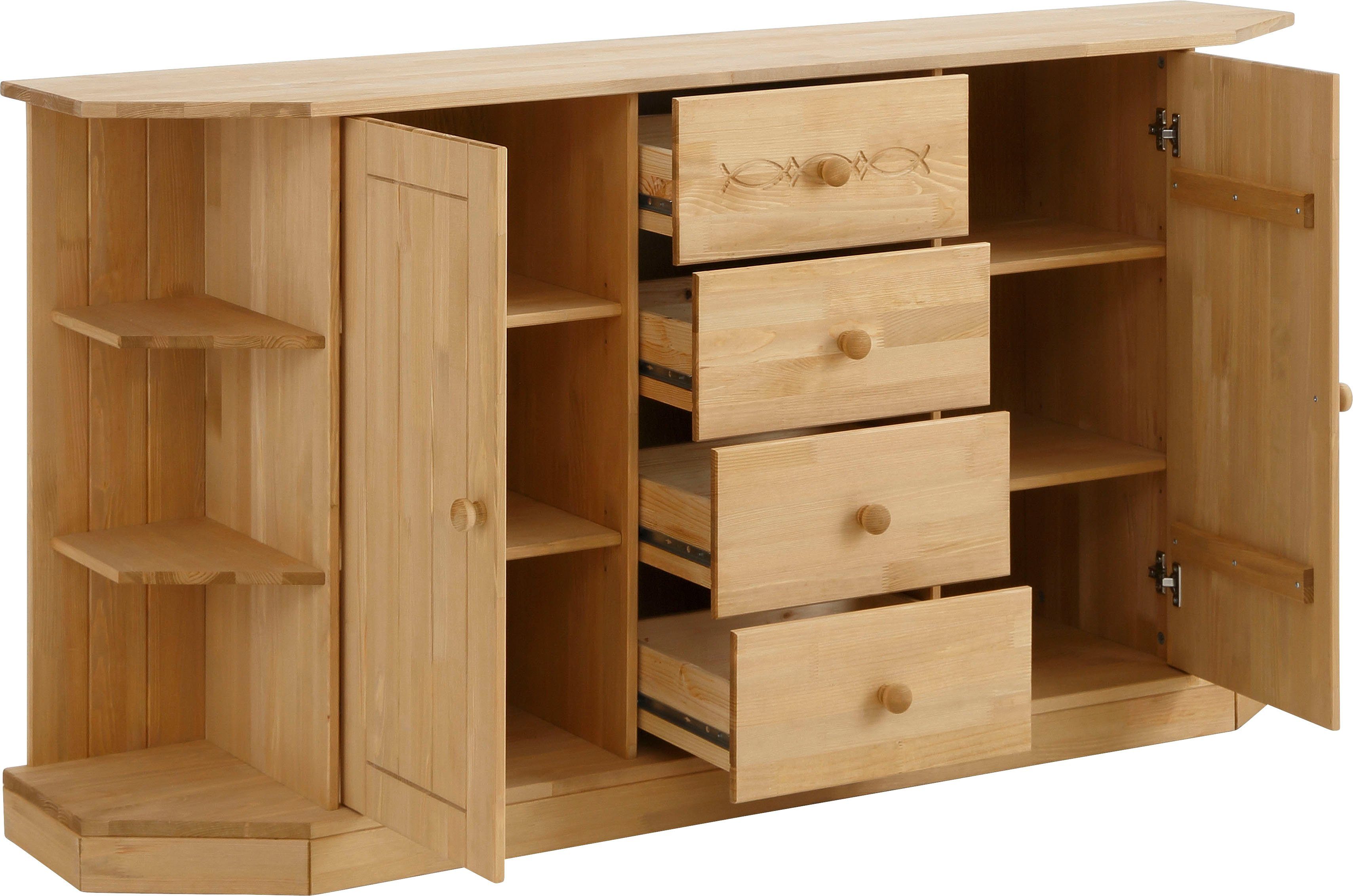 Home affaire Kast Indra sideboard met plankelementen