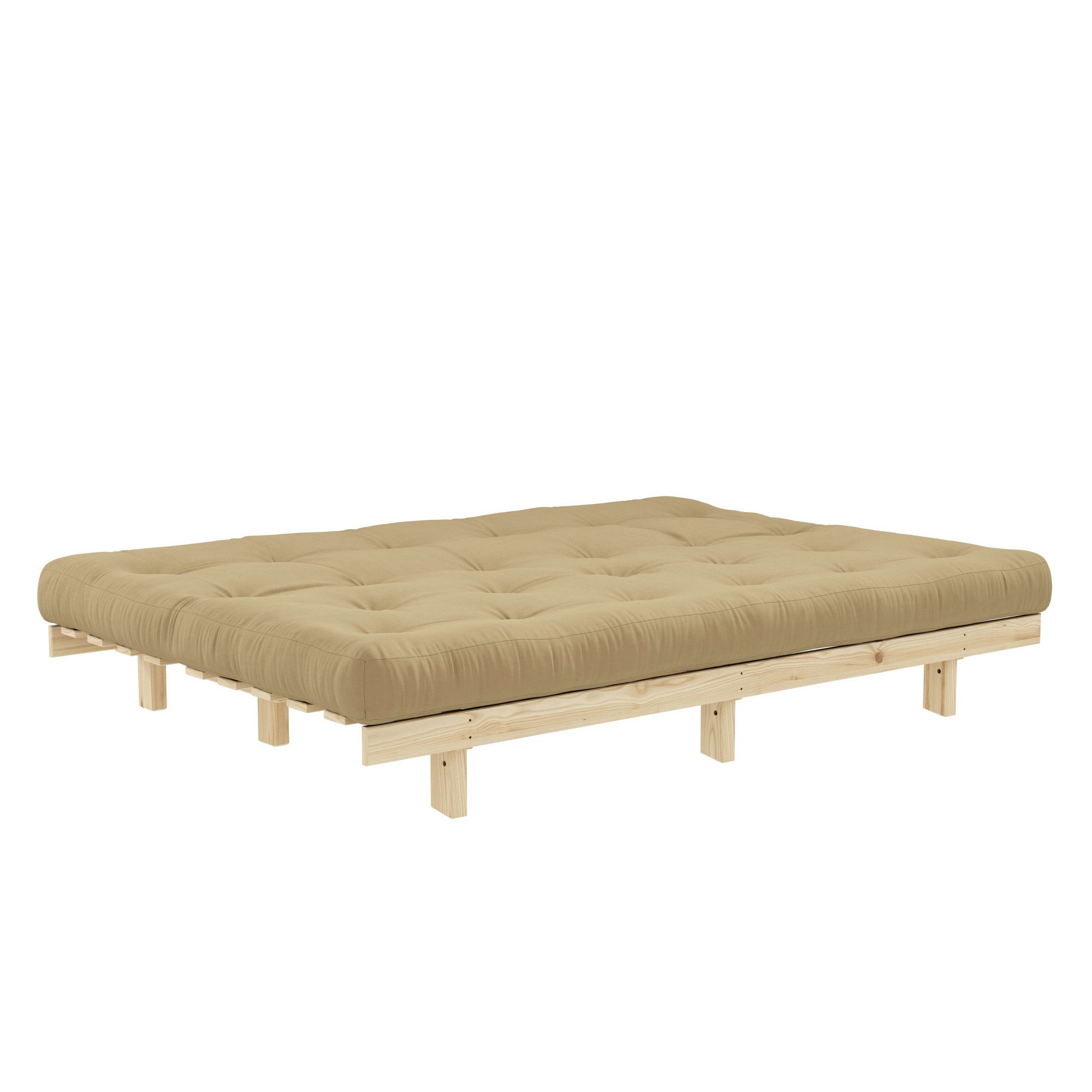Karup Slaapbank Lean 200 slaapbank, logeerbed, bank met futonmatras Inclusief futonmatras, ligoppervlak 130x200 cm, FSC® gecertificeerd grenen (2 stuks)