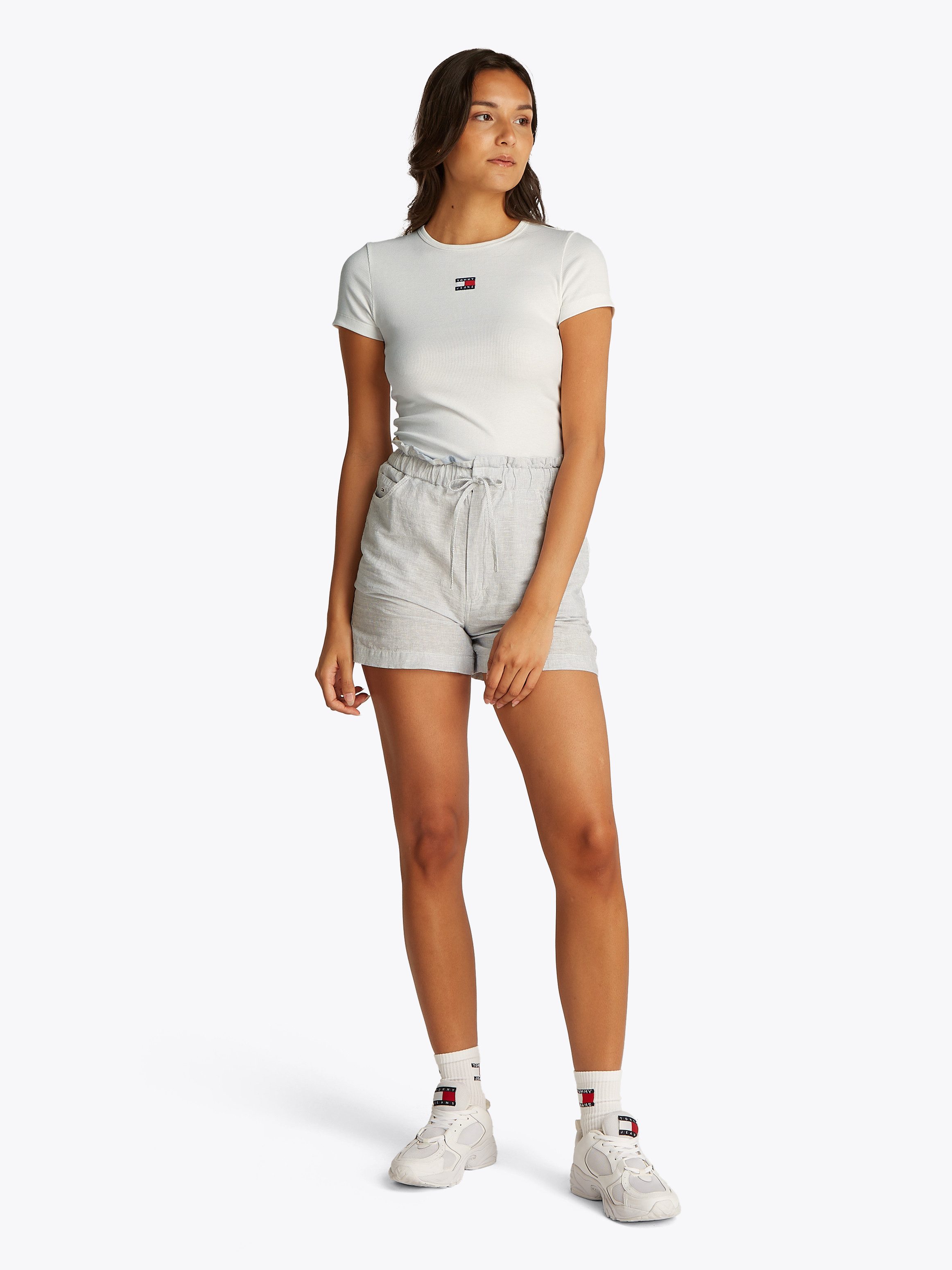 TOMMY JEANS T-shirt TJW SLIM BADGE RIB TEE