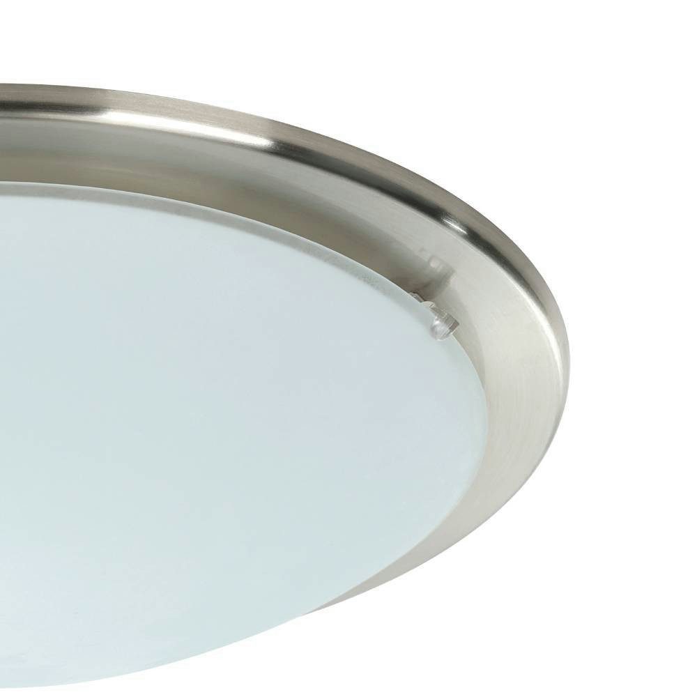 EGLO Plafondlamp PLANET plafondlamp, zilver, wit gesatineerd glas, keukenlamp, E27 (1 stuk)