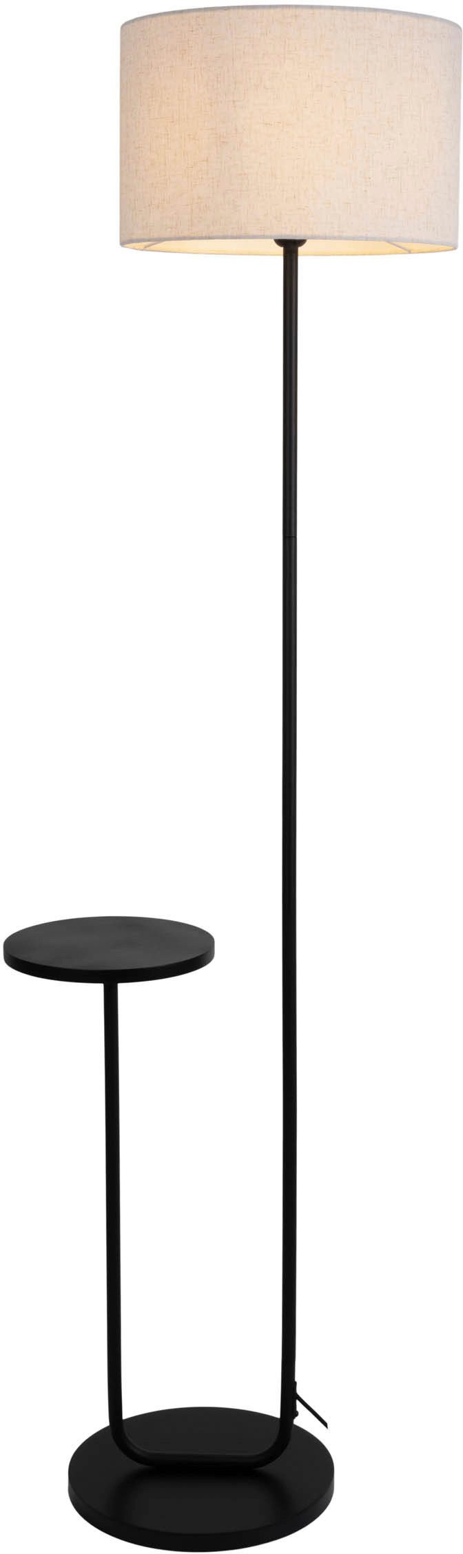 näve Staande lamp Tordis met geïntegreerde tafel, toevoer 230cm zwart, excl. 1 x e27 (1 stuk)