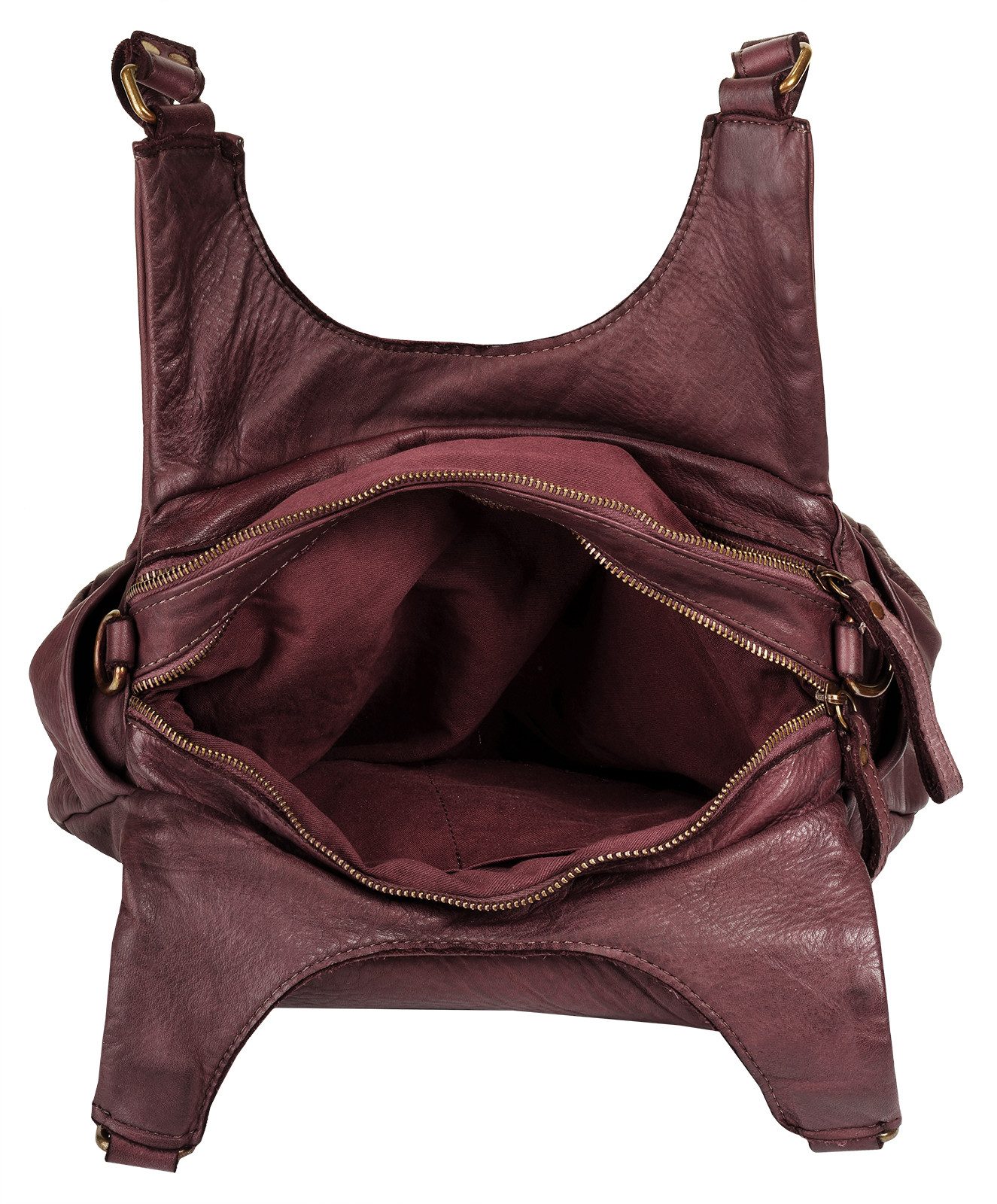 Samantha Look Schoudertas echt leer, made in italy
