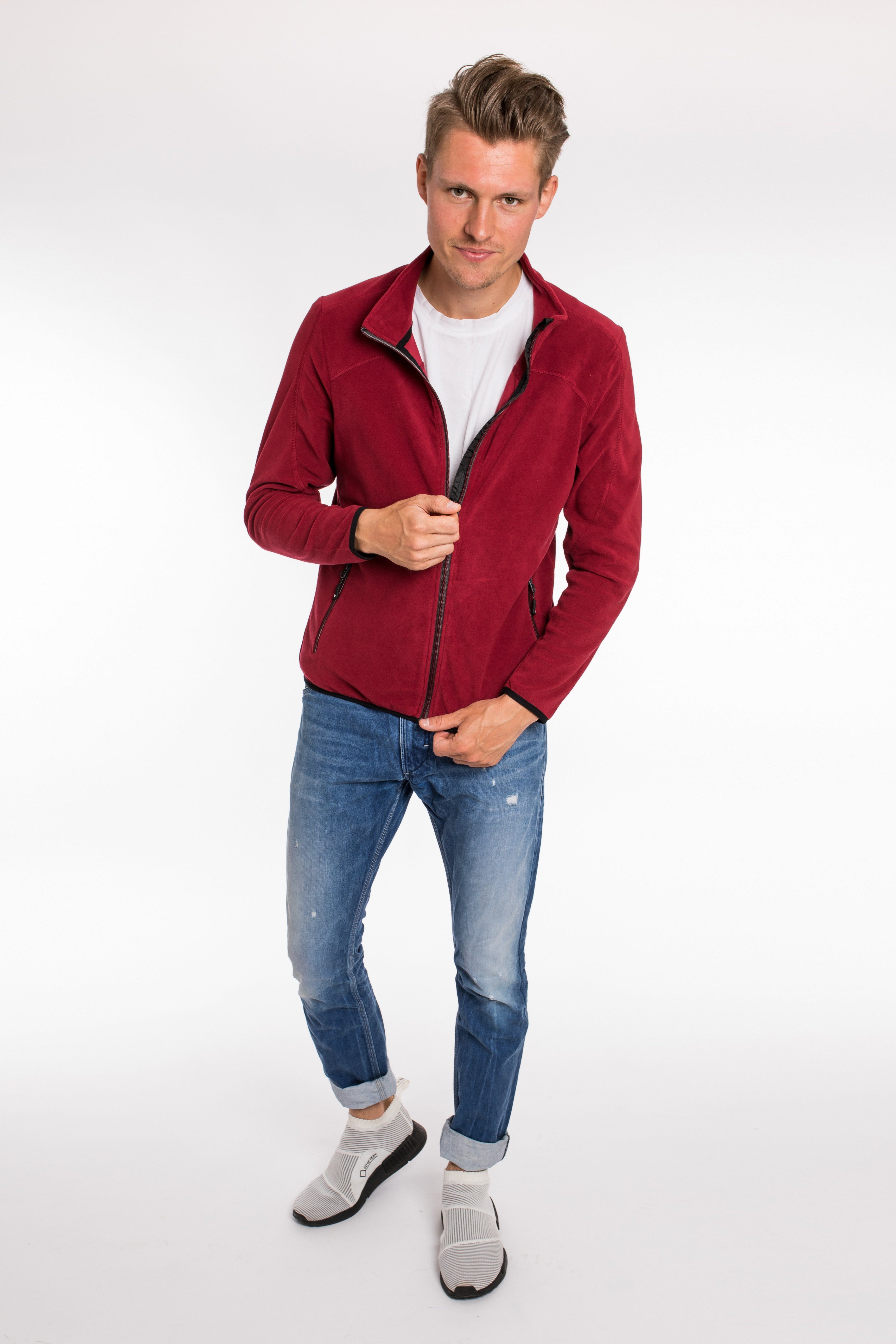 DEPROC Active Fleecejack KIRKVALE MEN zacht fleecejack in traditionele look
