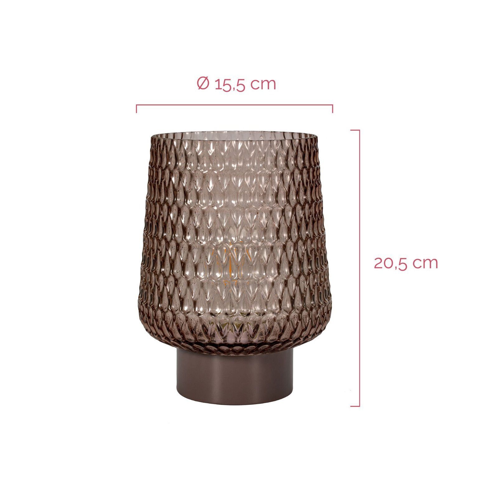 Pauleen Led-tafellamp Sparkling Glamour mobile grijs glas/metaal