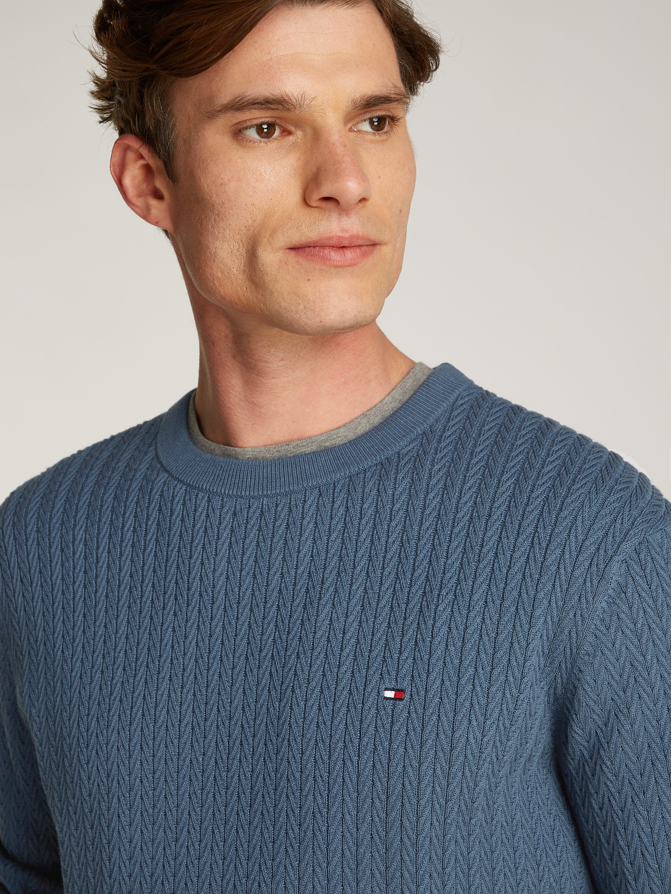 Tommy Hilfiger Gebreide trui HERRINGBONE STRUCTURE C NK