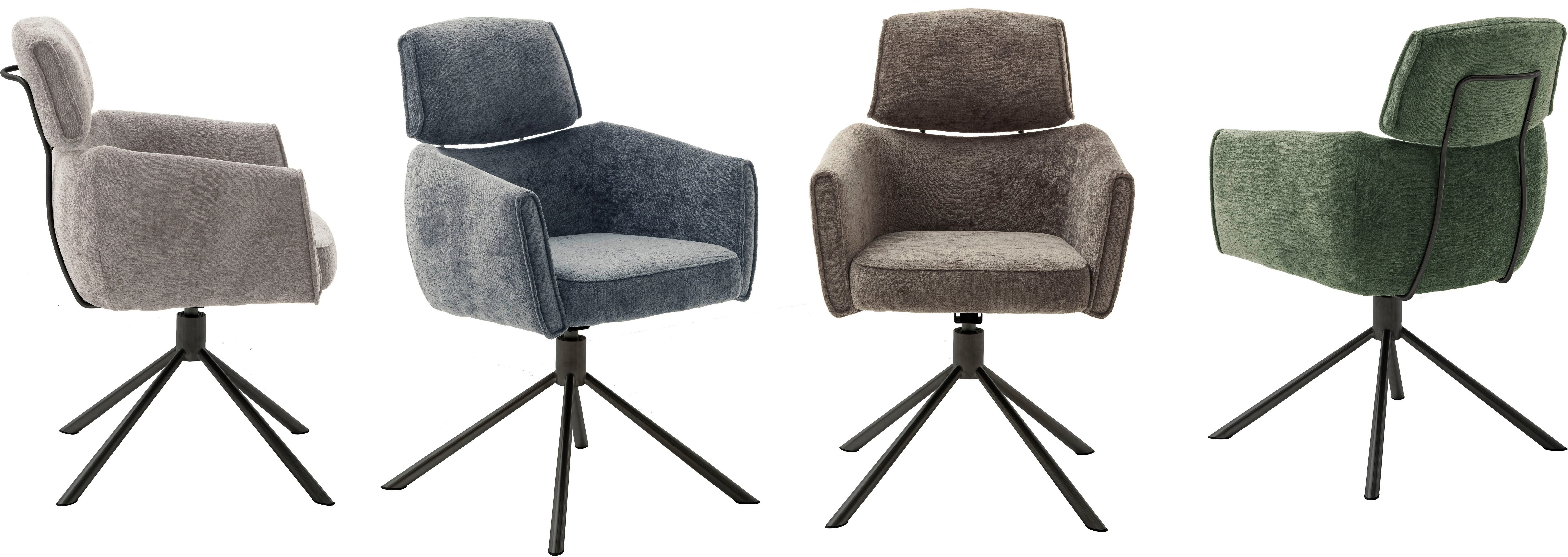 MCA furniture Eetkamerstoel Quebec (2-set), 360° draaibaar, pocketvering, zithoogte ca. 51 cm (set, 2 stuks)