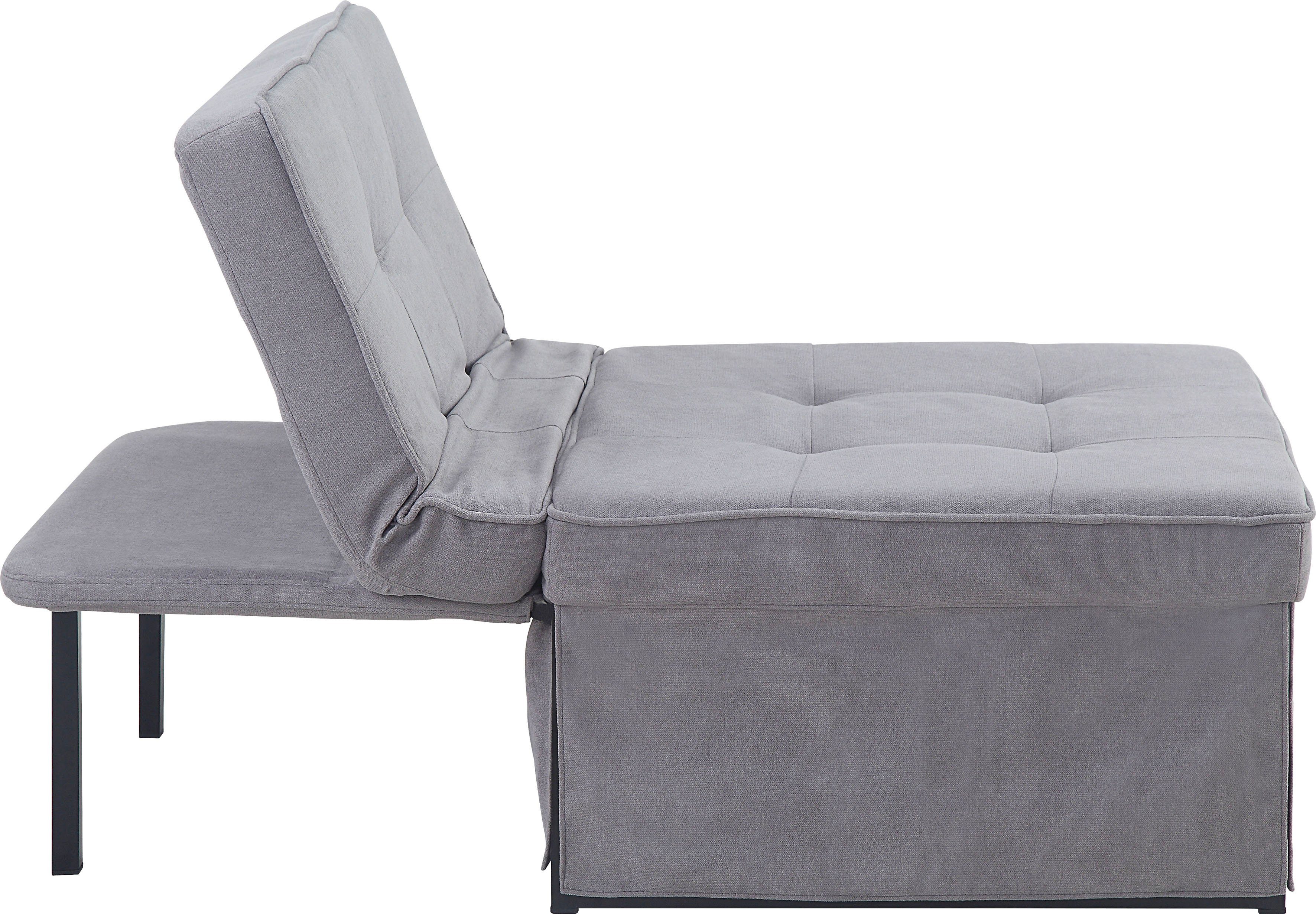 ATLANTIC home collection Slaapbank Finn te veranderen in een loungestoel, relaxfauteuil en logeerbed, incl. kussen