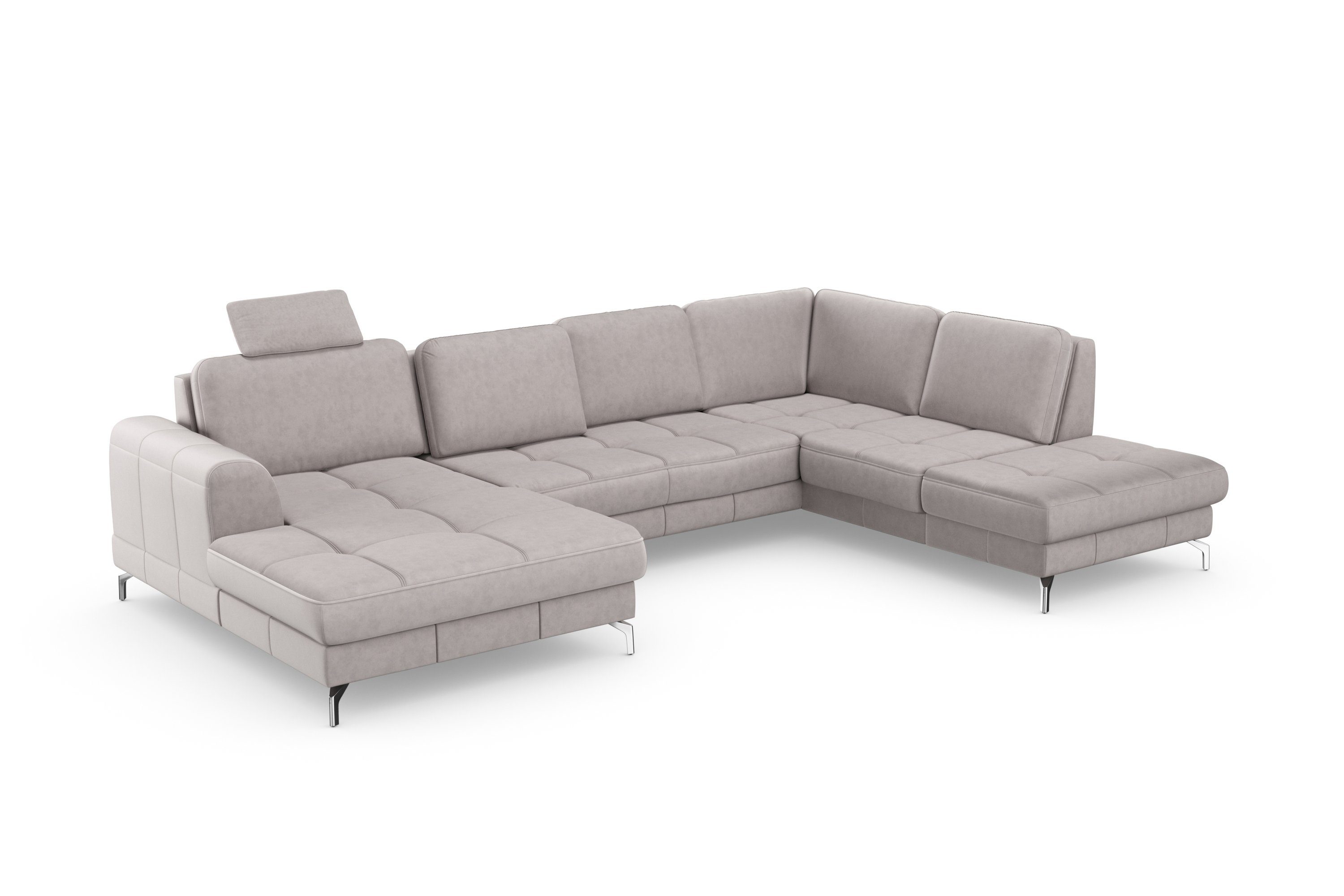sit&more Zithoek Bendigo U-vorm inclusief zitdiepteverstelling, bodemvrijheid 12 cm, in 2 pootkleuren