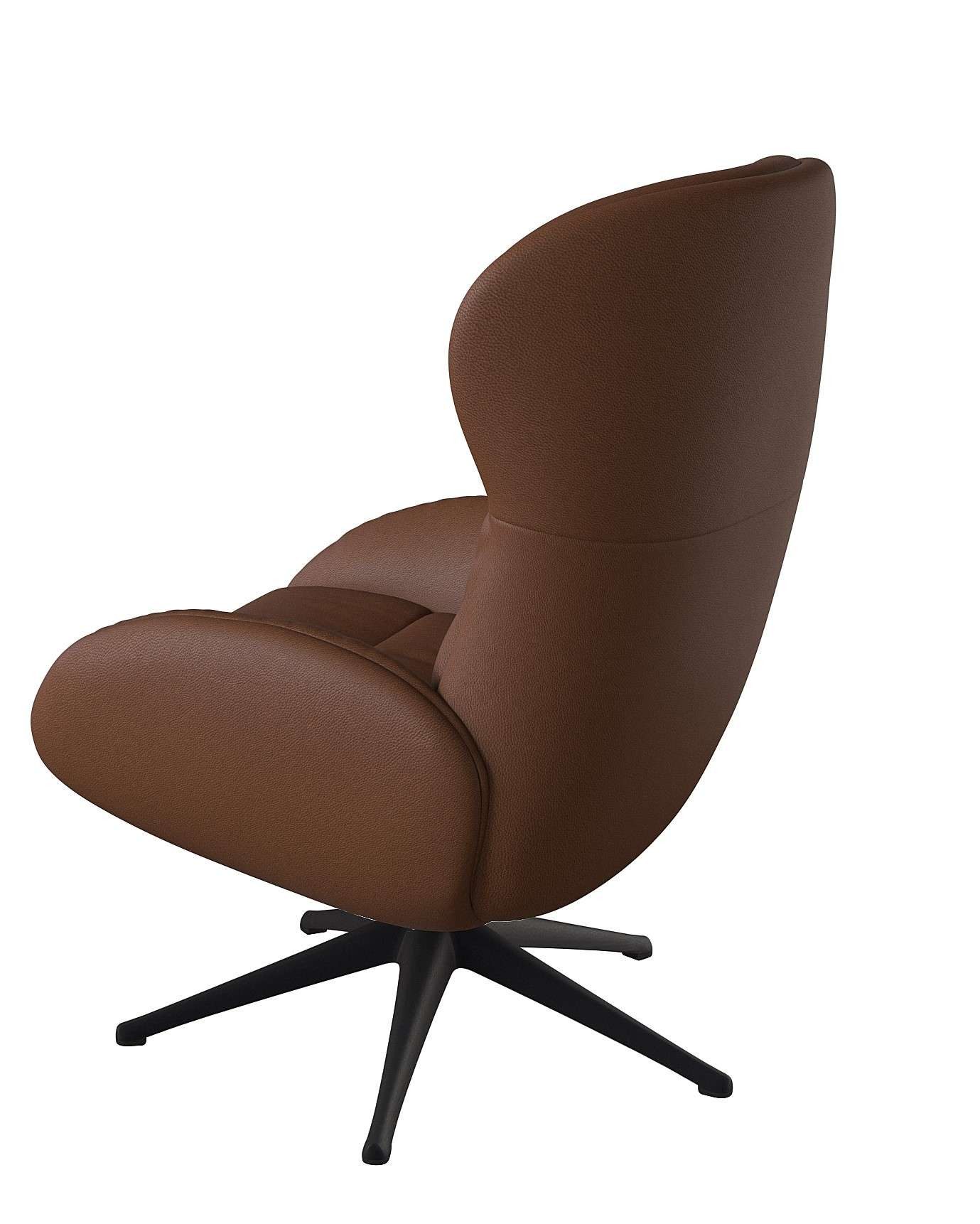 FLEXLUX Relaxfauteuil Haze, TV-stoel, fauteuil, stoffeerstoel Rugdeelverstelling, draaibaar, voet zwart