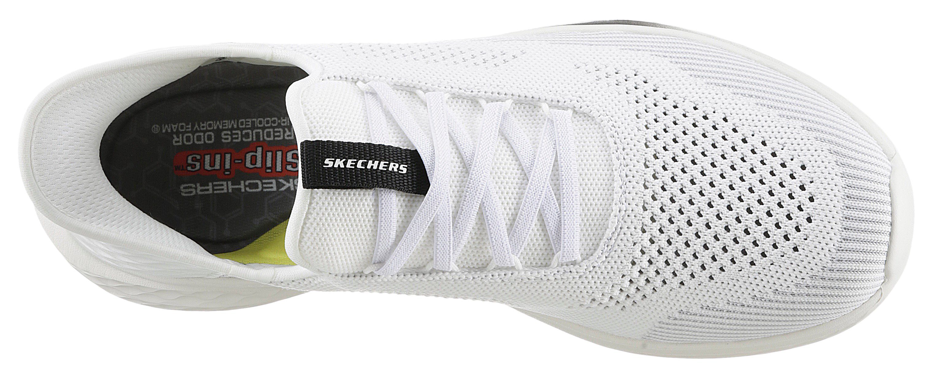 Skechers Slip-on sneakers SLADE-QUINTO slipper, vrijetijdsschoen met subtiele contrastafwerking