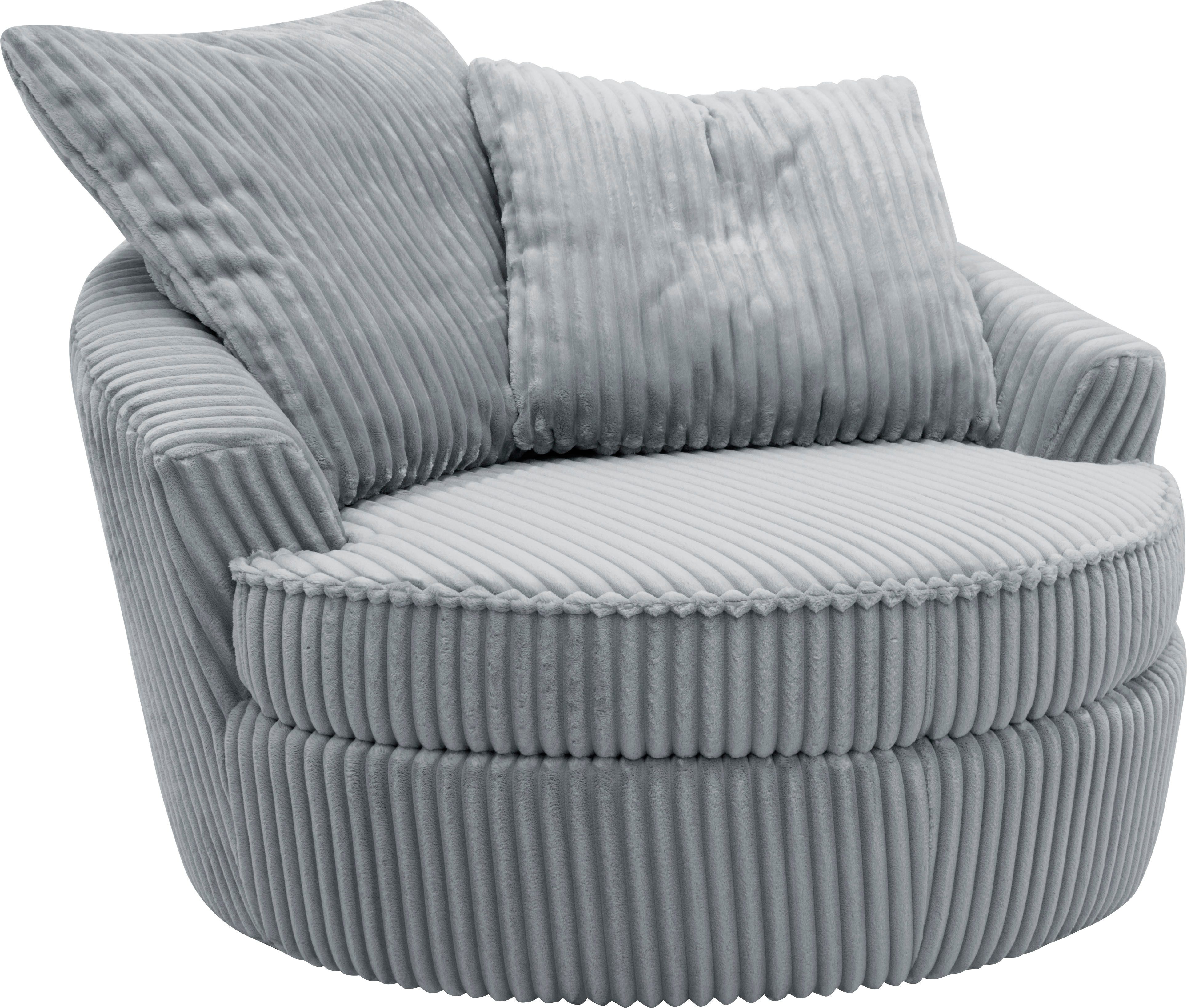 INOSIGN Draaibare fauteuil AMECA, loveseat XXL, leesstoel, grote stoel 122 x 126 x 76 cm (1 stuk)