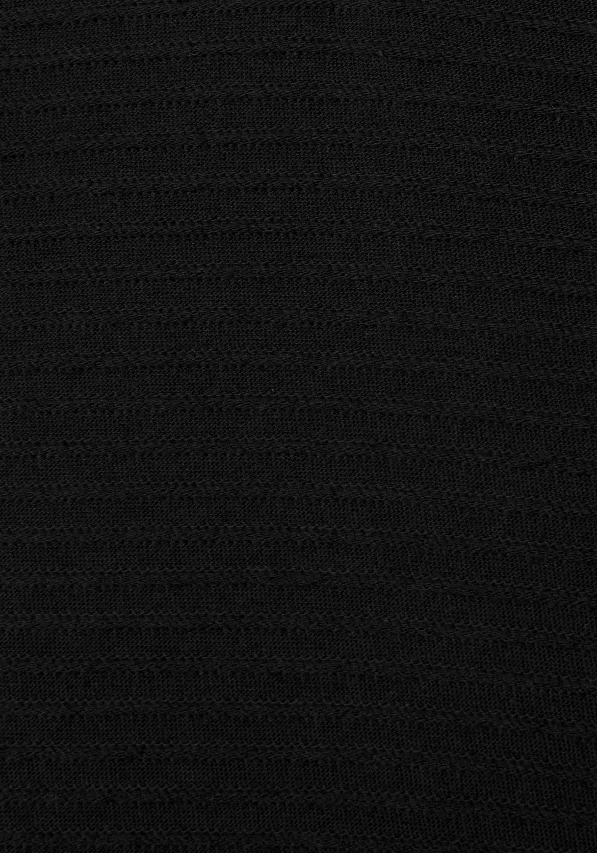 Lascana Shirt met lange mouwen Met streepstructuur in een zachte katoenkwaliteit (1-delig)